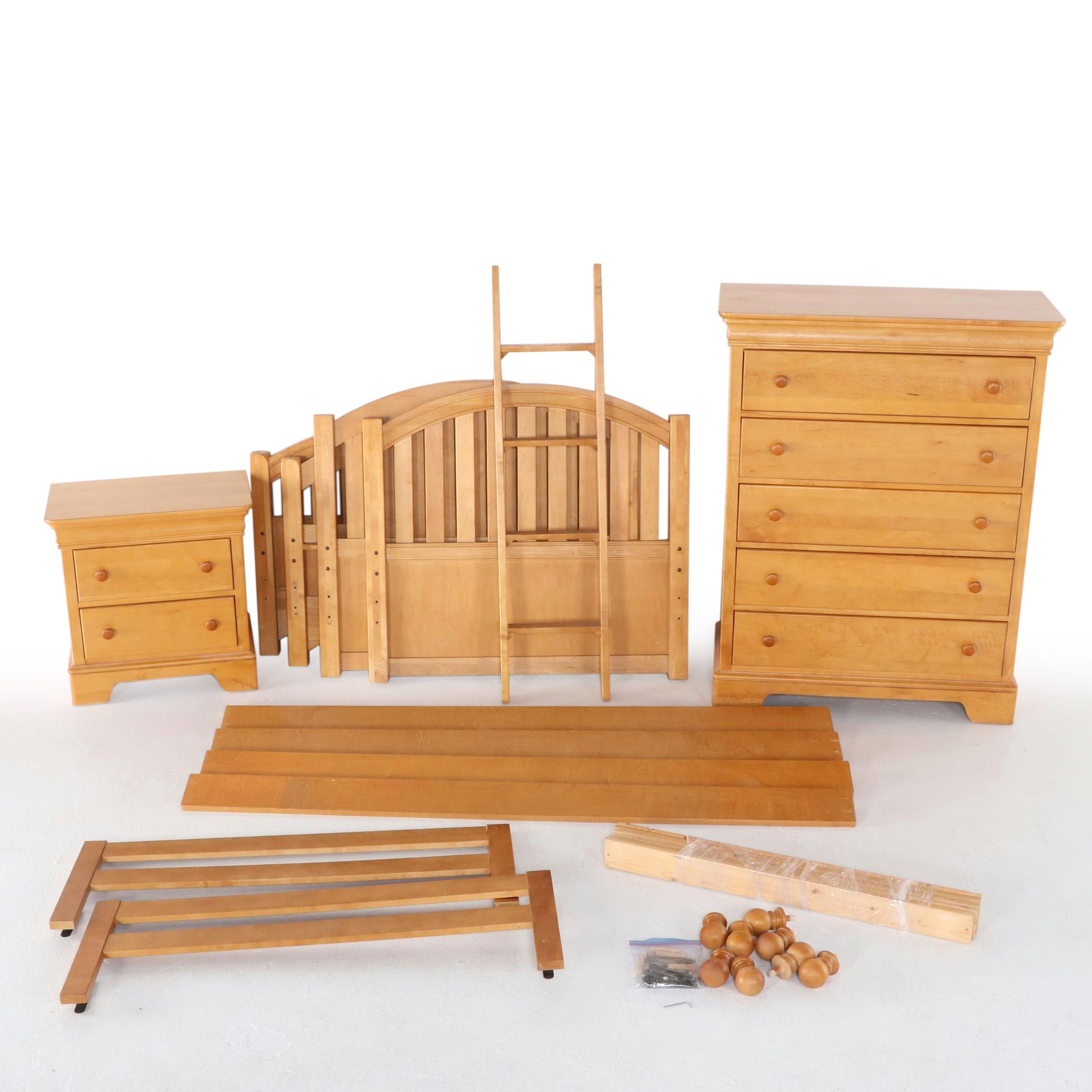 Stanley Furniture Maple Twin Bunk Bed with Chest and Night Stand