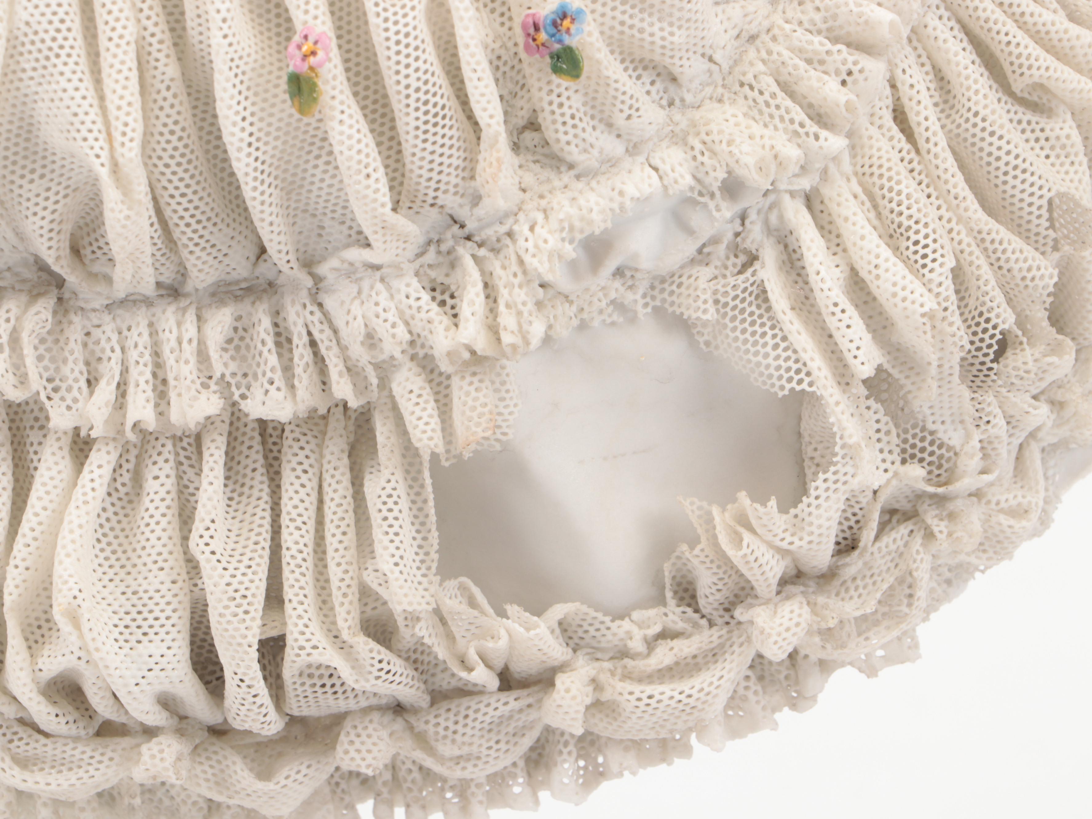 Volkstedt Dresden Lace Porcelain Dancer and Couple Reading Sheet Music Figurines