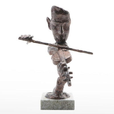 Bronze Figure of a Violinist