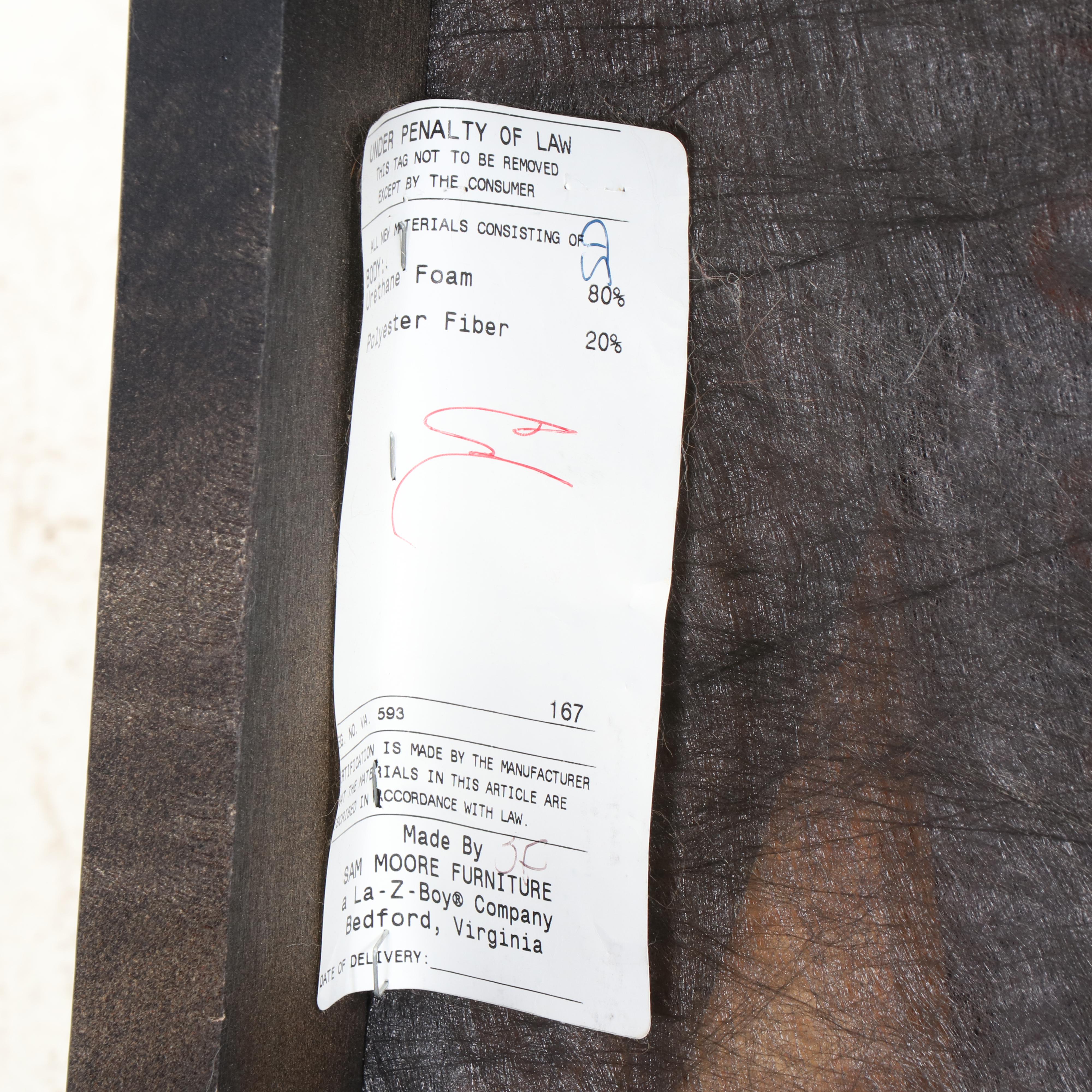 Sam Moore by La-Z-Boy Louis XV Style Ebonized and Custom-Upholstered Fauteuil