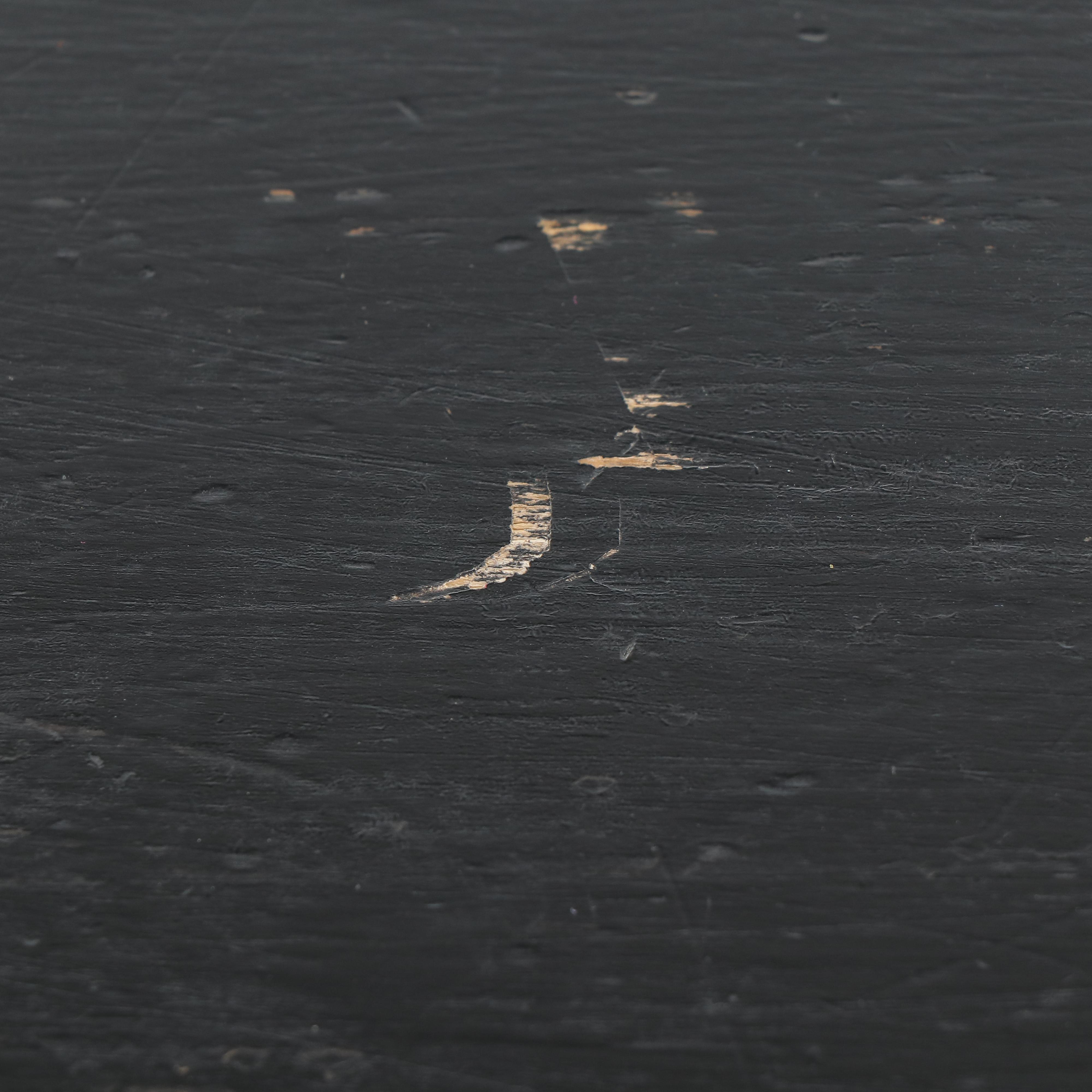 Victorian Poplar and Parcel-Ebonized Three-Drawer Chest, Late 19th Century