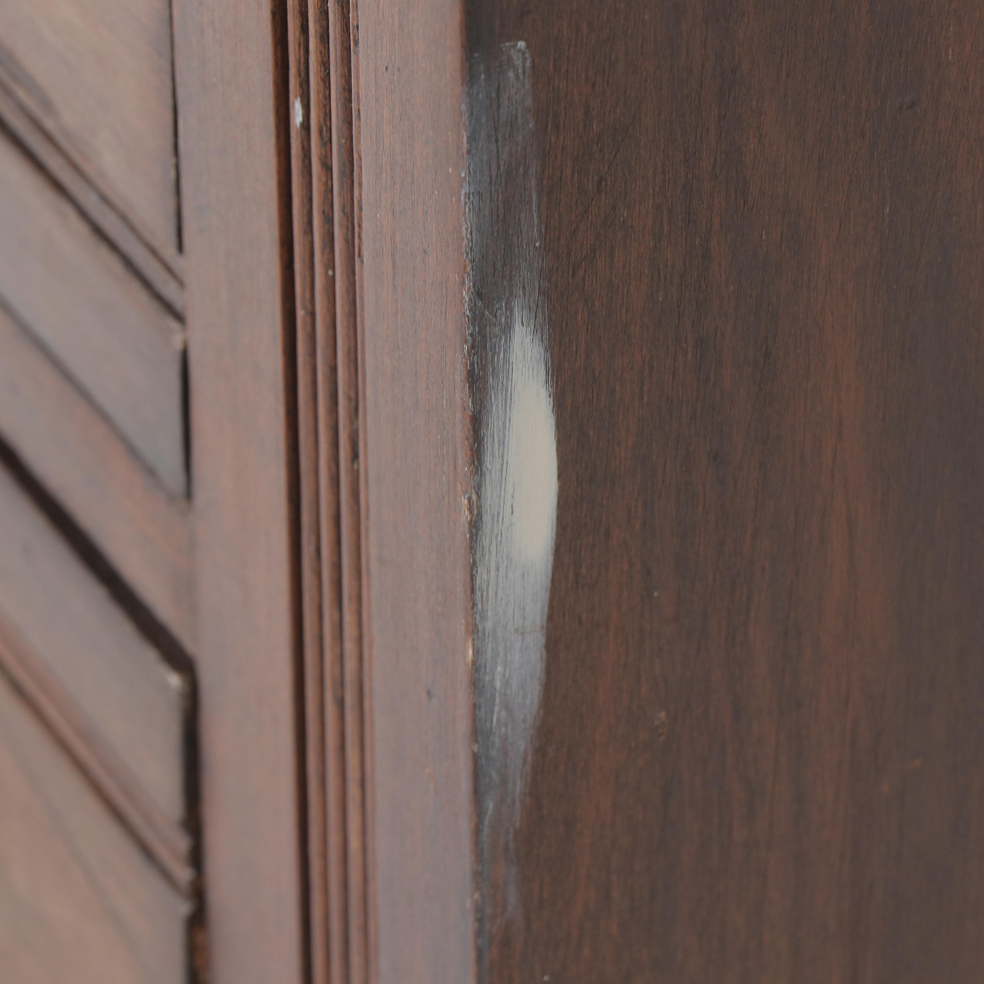 Victorian Poplar and Parcel-Ebonized Three-Drawer Chest, Late 19th Century