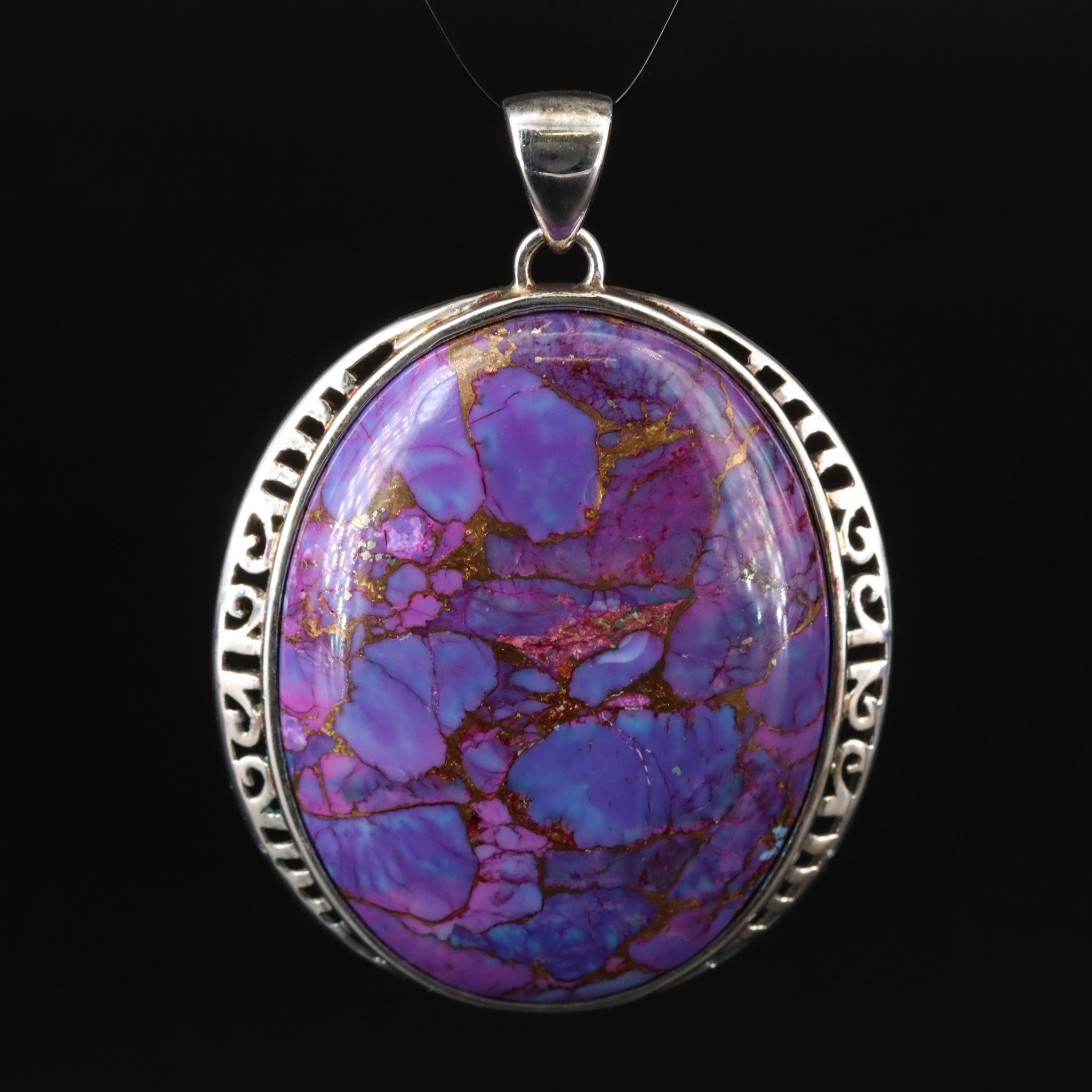 Sterling Composite Turquoise Pendant