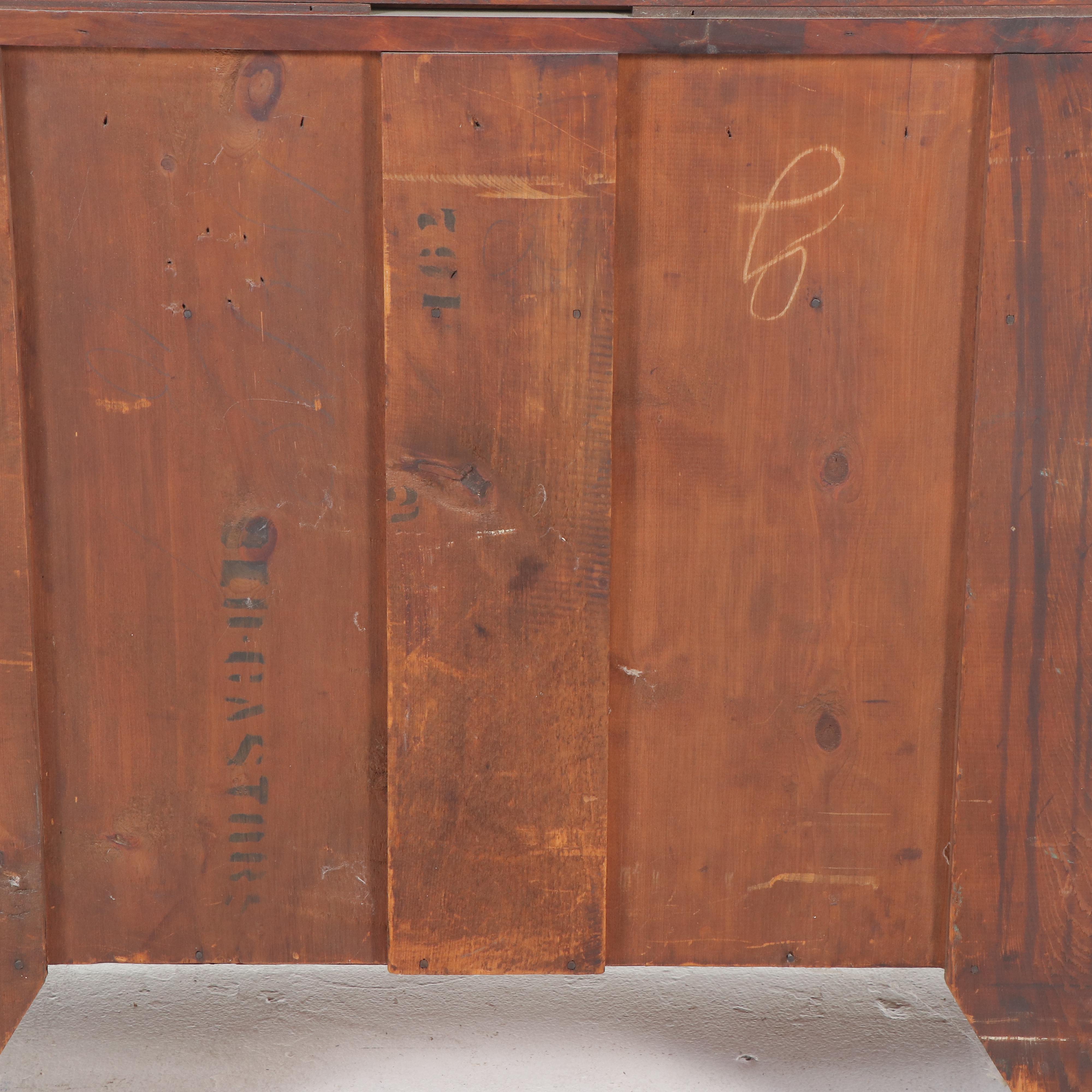 Victorian Chip-Carved Poplar Three-Drawer Chest