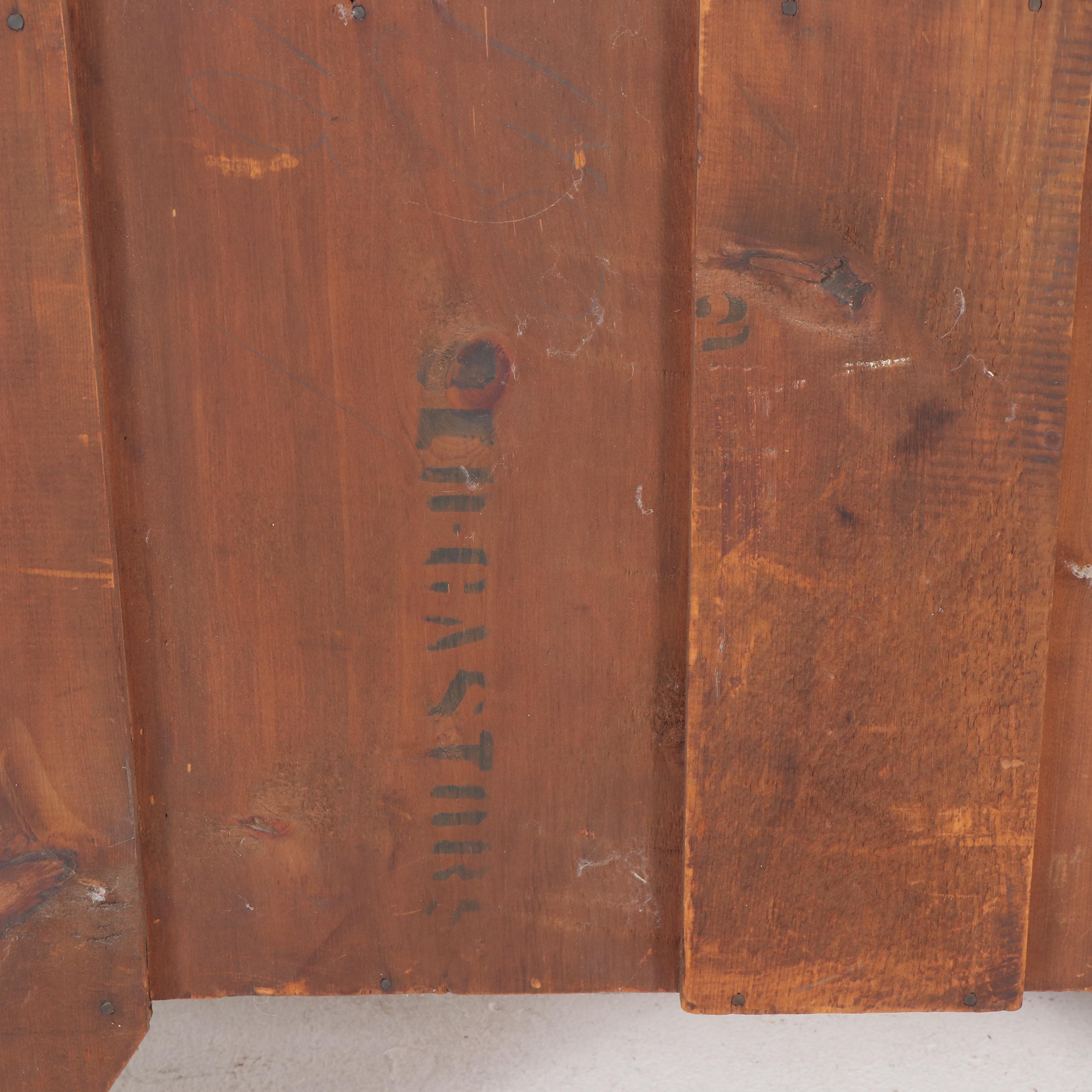 Victorian Chip-Carved Poplar Three-Drawer Chest