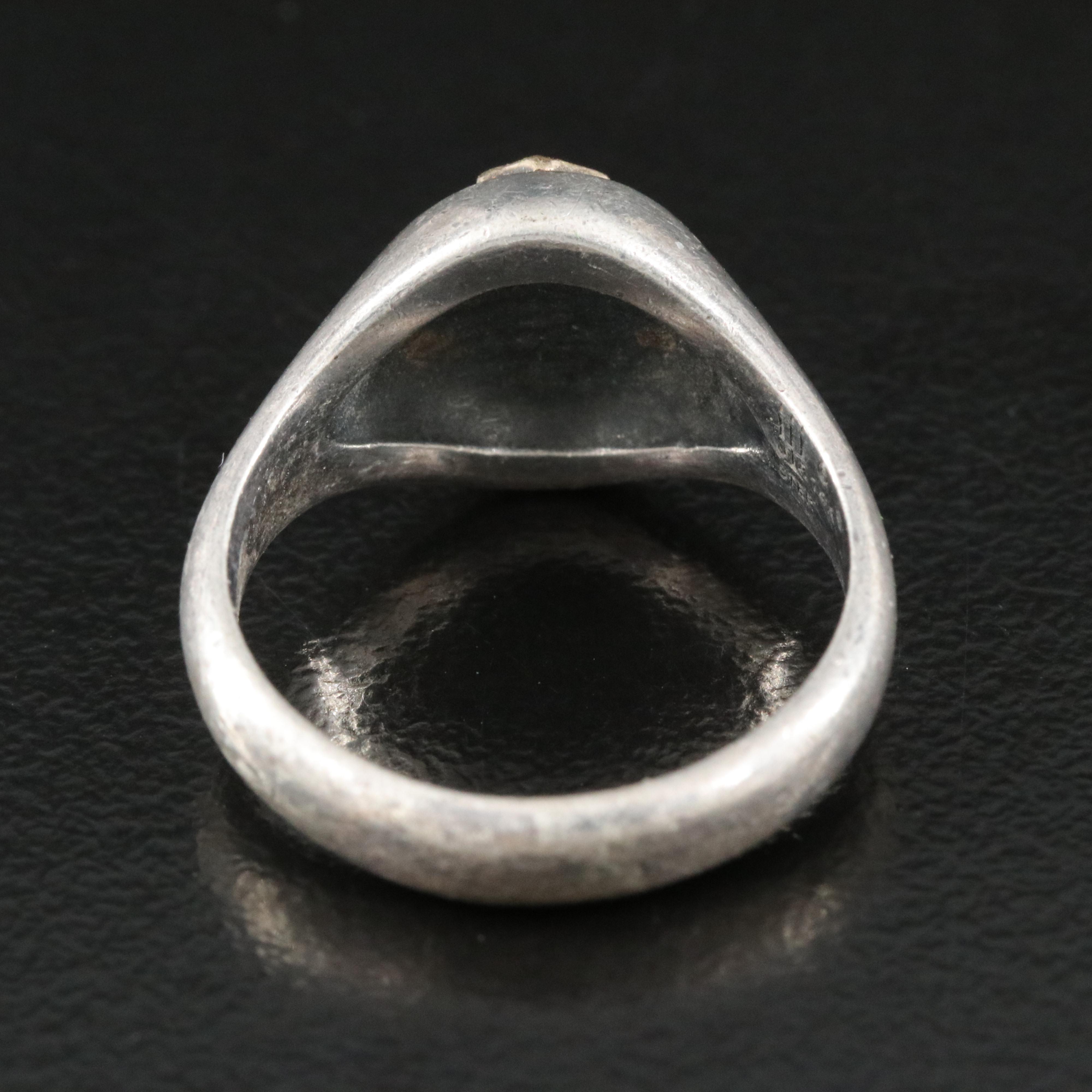 James Avery "Alpha and Omega" Sterling and 14K Insignia Ring