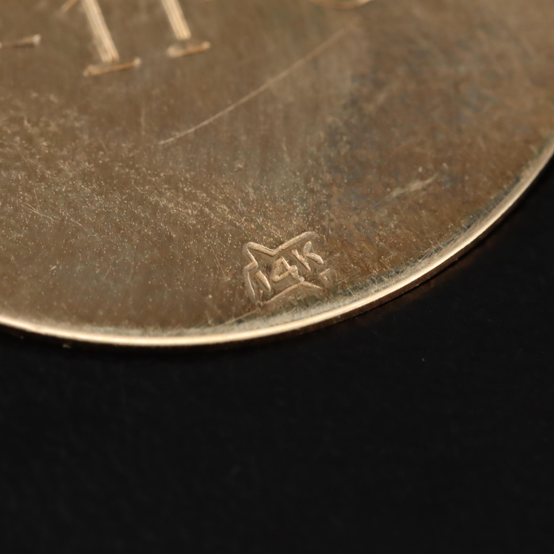 14K "Good Luck" Pendant Necklace