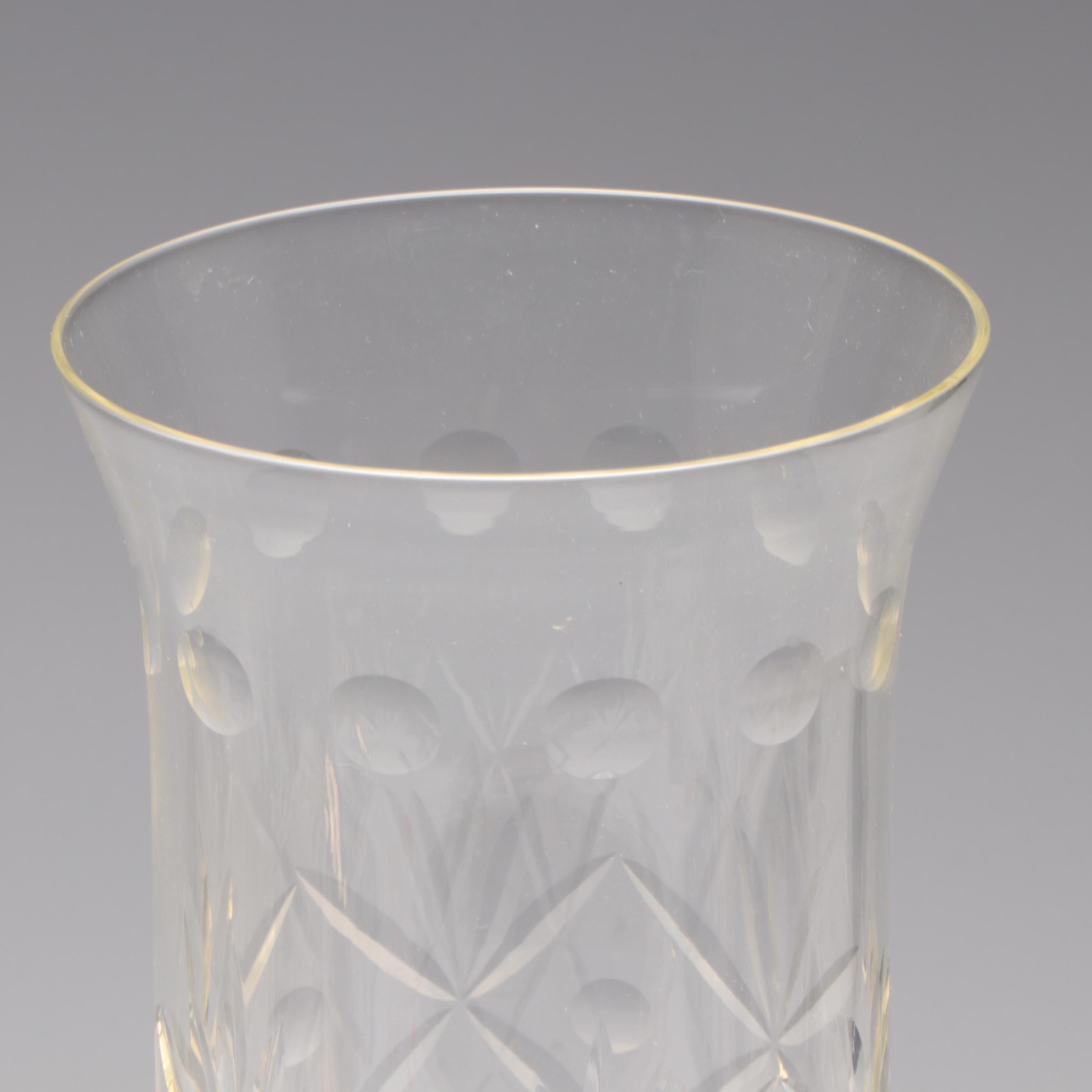 Baldwin Brass with Cut Glass Hurricane Candle Holder