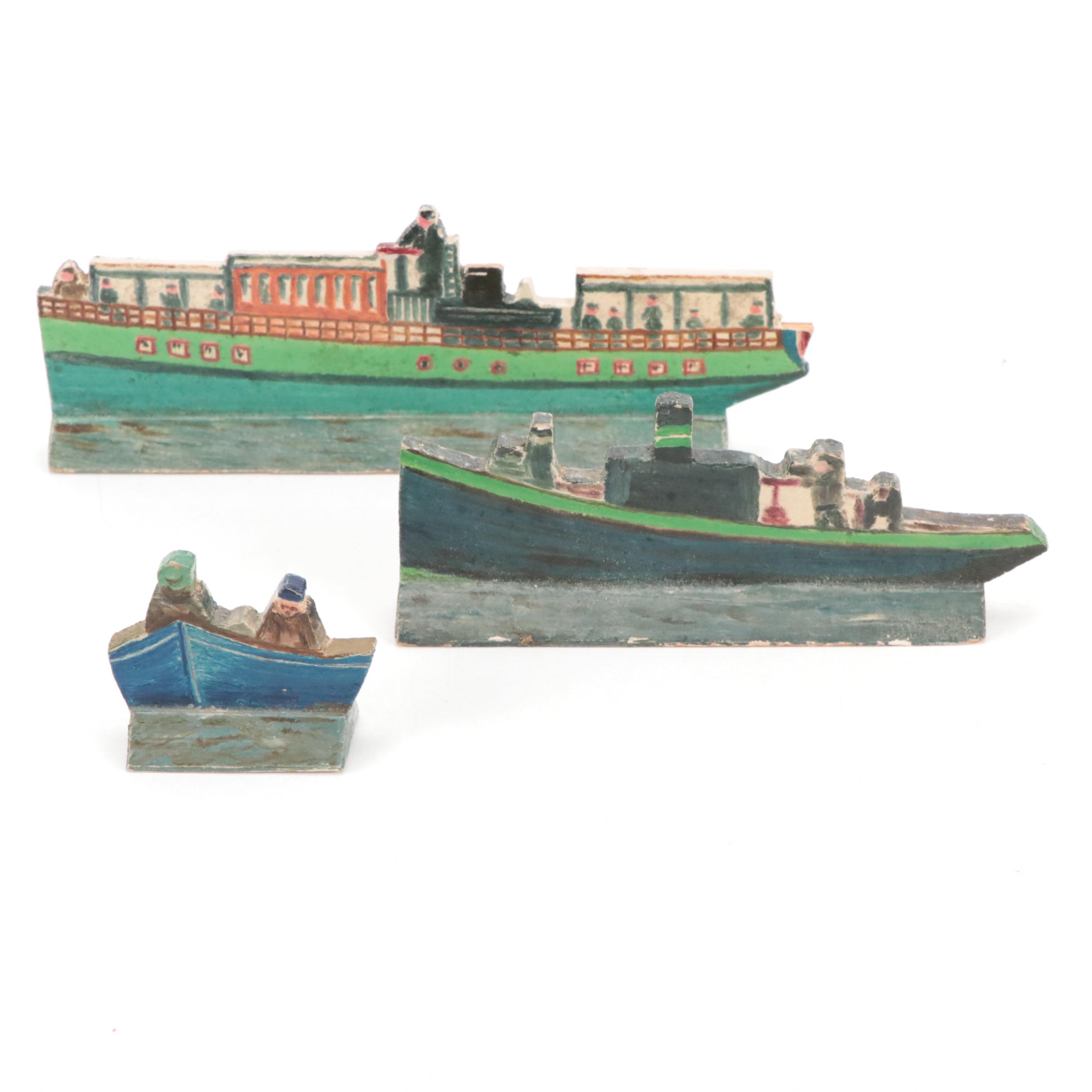 Canadian Neerlandia Hand-Painted Wood Village Figurines