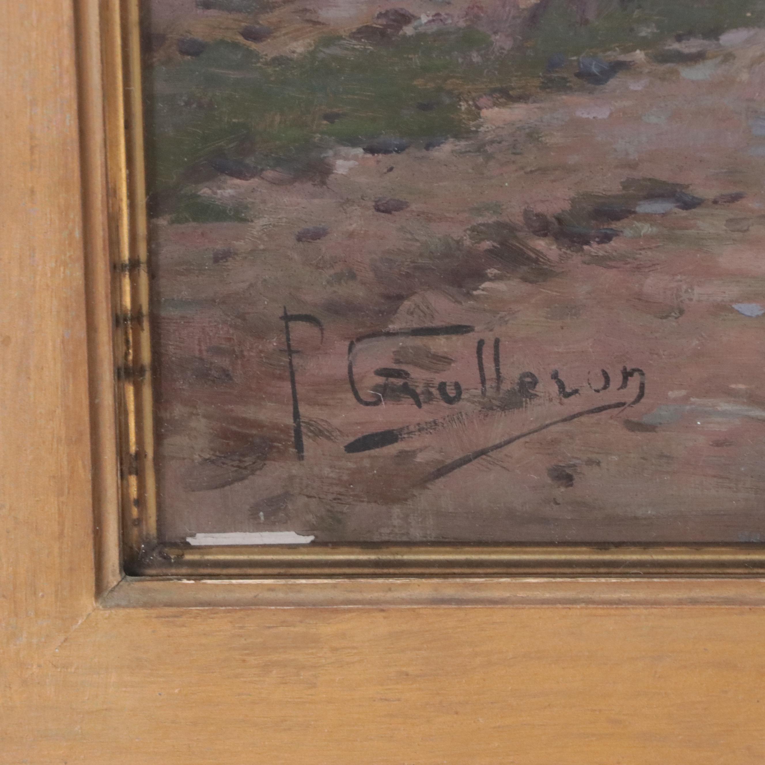 Paul Grolleron Oil Painting of French Mobile Guard, Late 19th Century