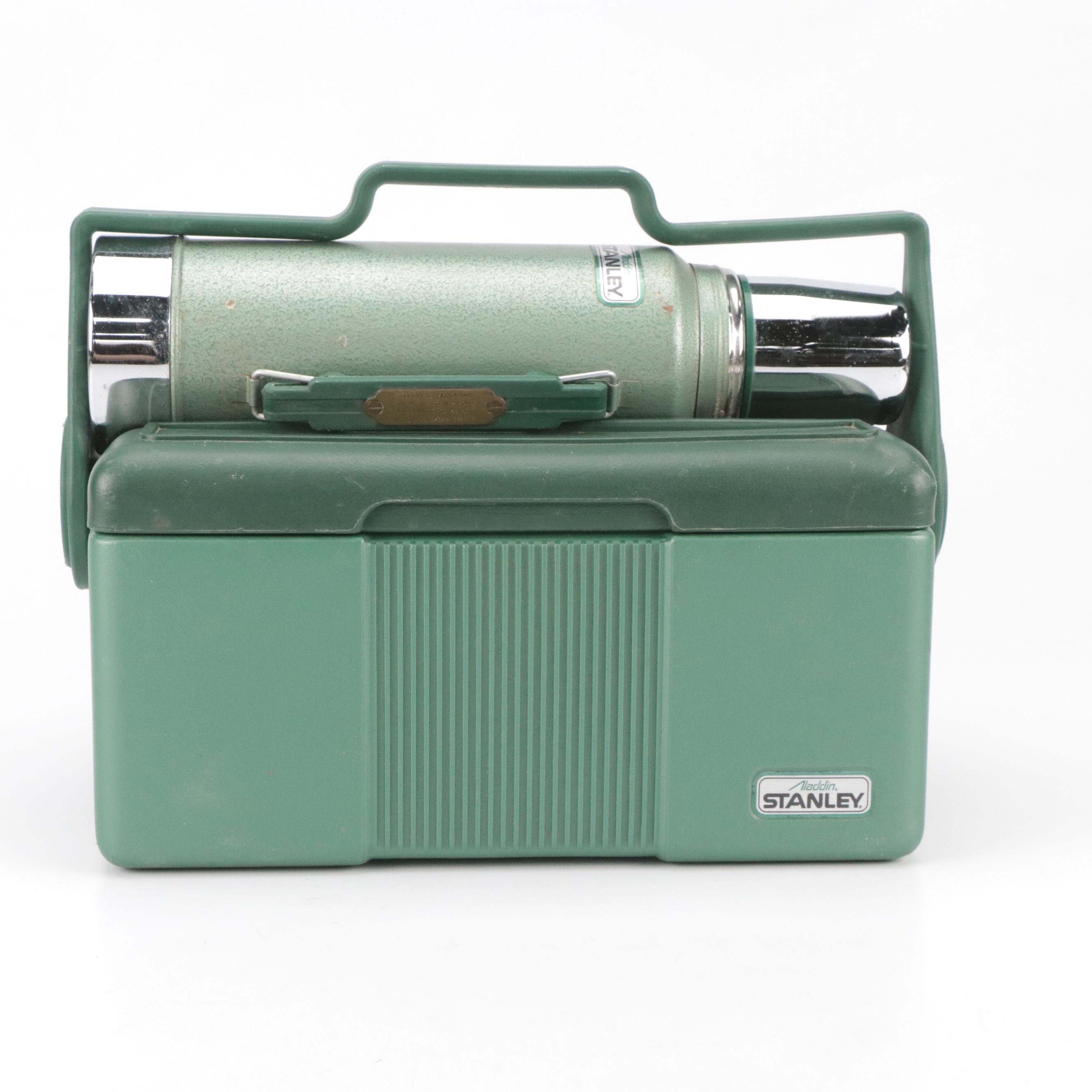 Stanley Aladdin 1 Qt. Stainless Steel Thermos and Lunch Box, Late 20th Century