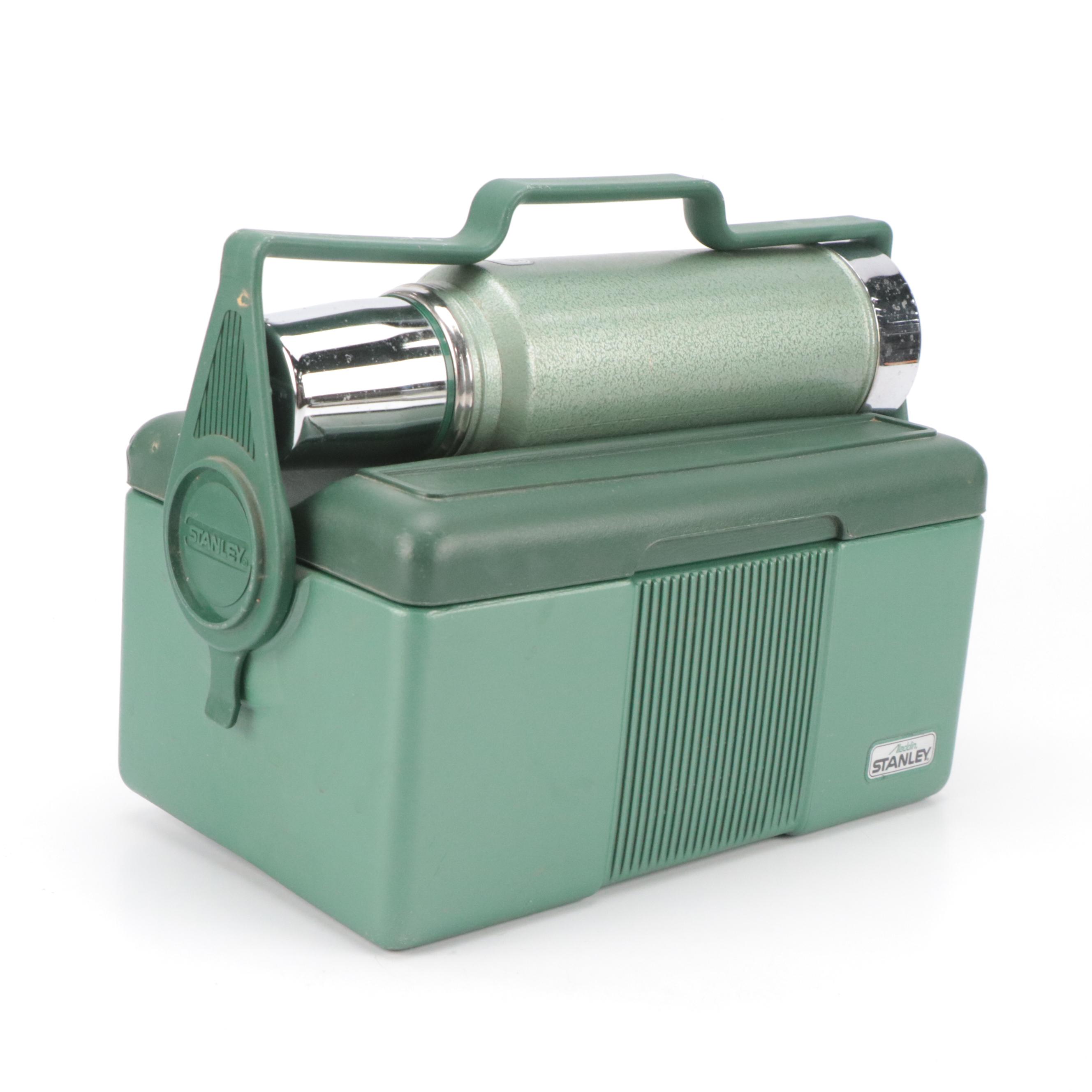 Stanley Aladdin 1 Qt. Stainless Steel Thermos and Lunch Box, Late 20th Century