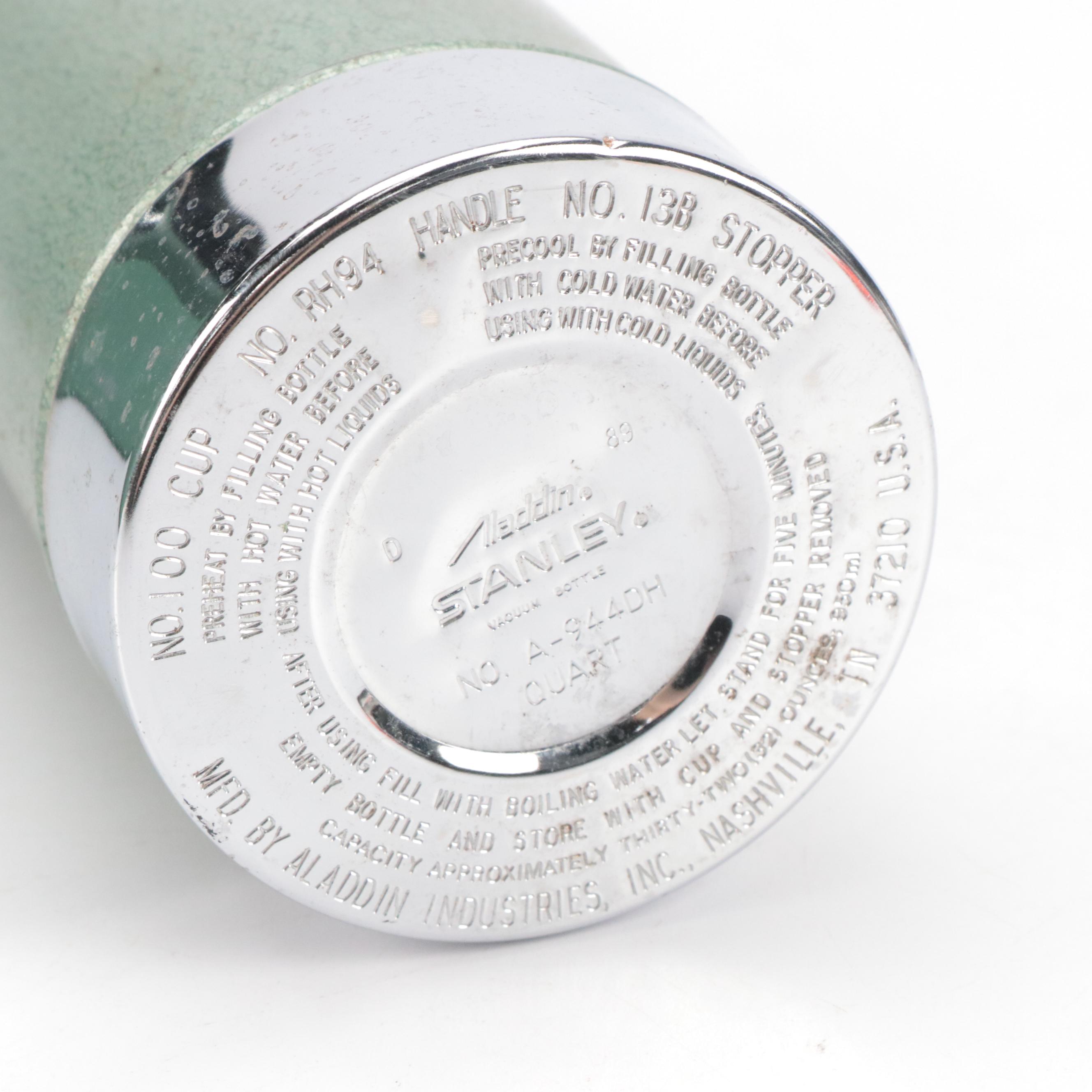 Stanley Aladdin 1 Qt. Stainless Steel Thermos and Lunch Box, Late 20th Century