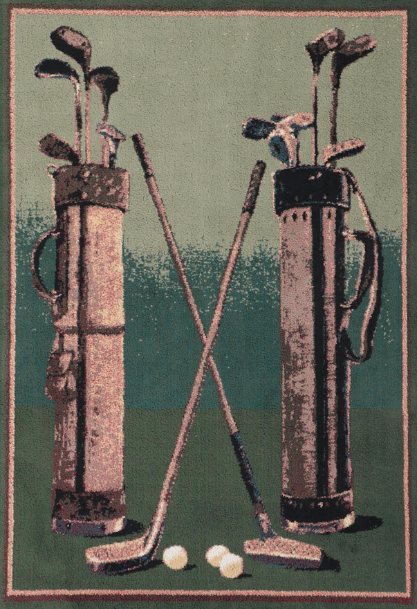 3'3 x 4'8 Pair of Shaw Rugs Novelty Golf Theme Accent Rugs | Everything ...