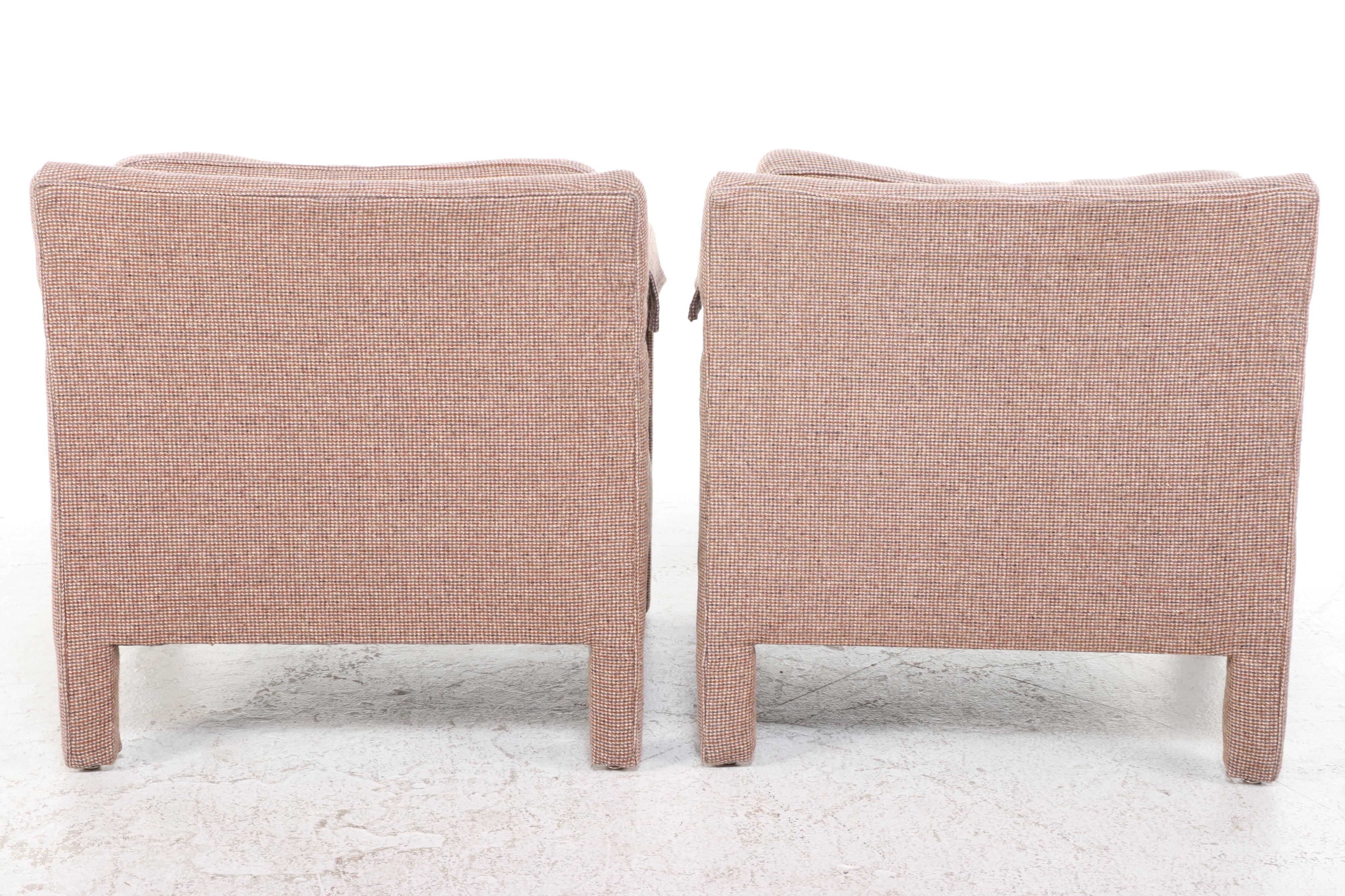 Pair of Bernhardt Flair Division Upholstered Armchairs