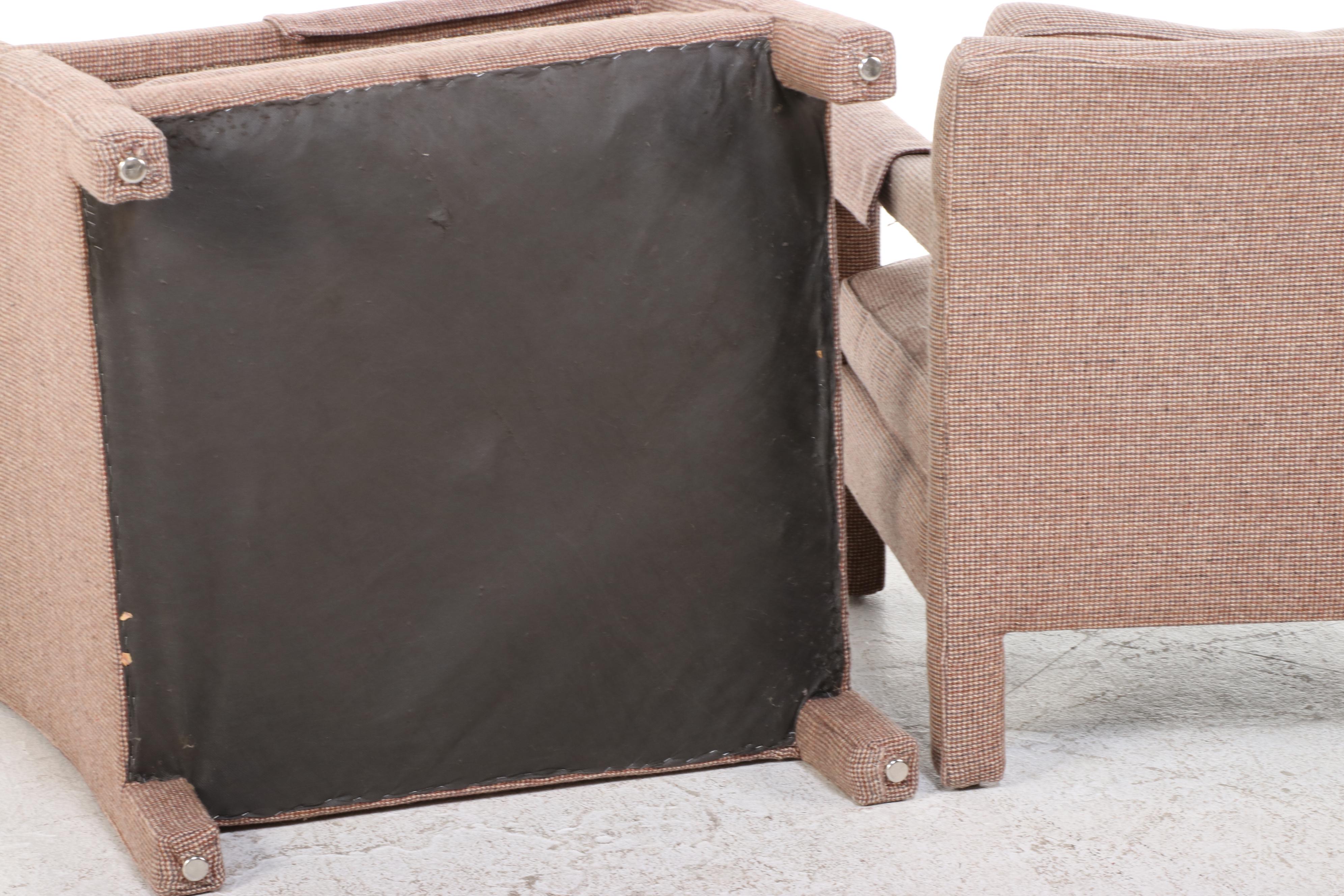 Pair of Bernhardt Flair Division Upholstered Armchairs