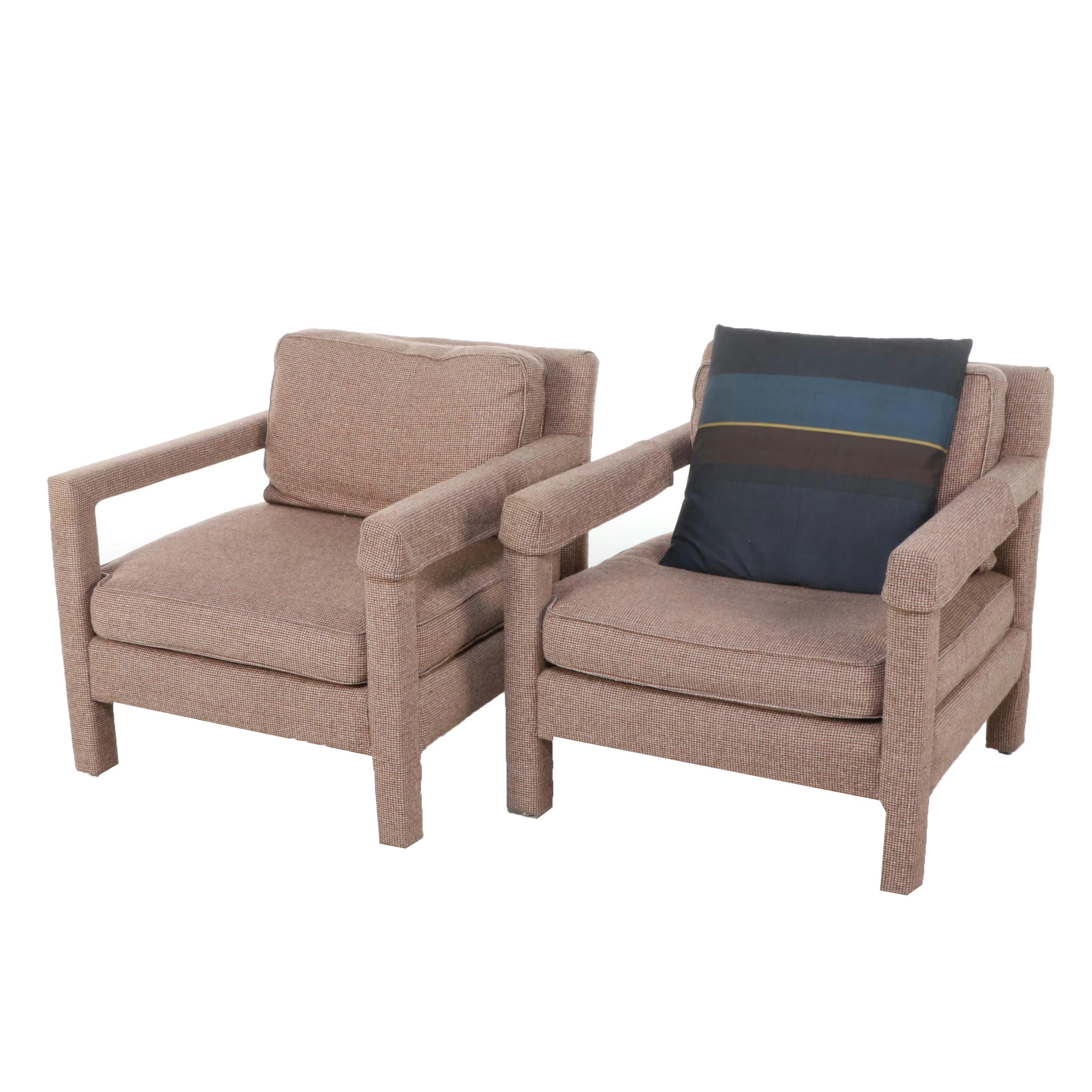 Pair of Bernhardt Flair Division Upholstered Armchairs