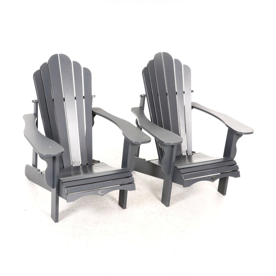 Pair of Leisure Line Adirondack Chairs, 21st Century
