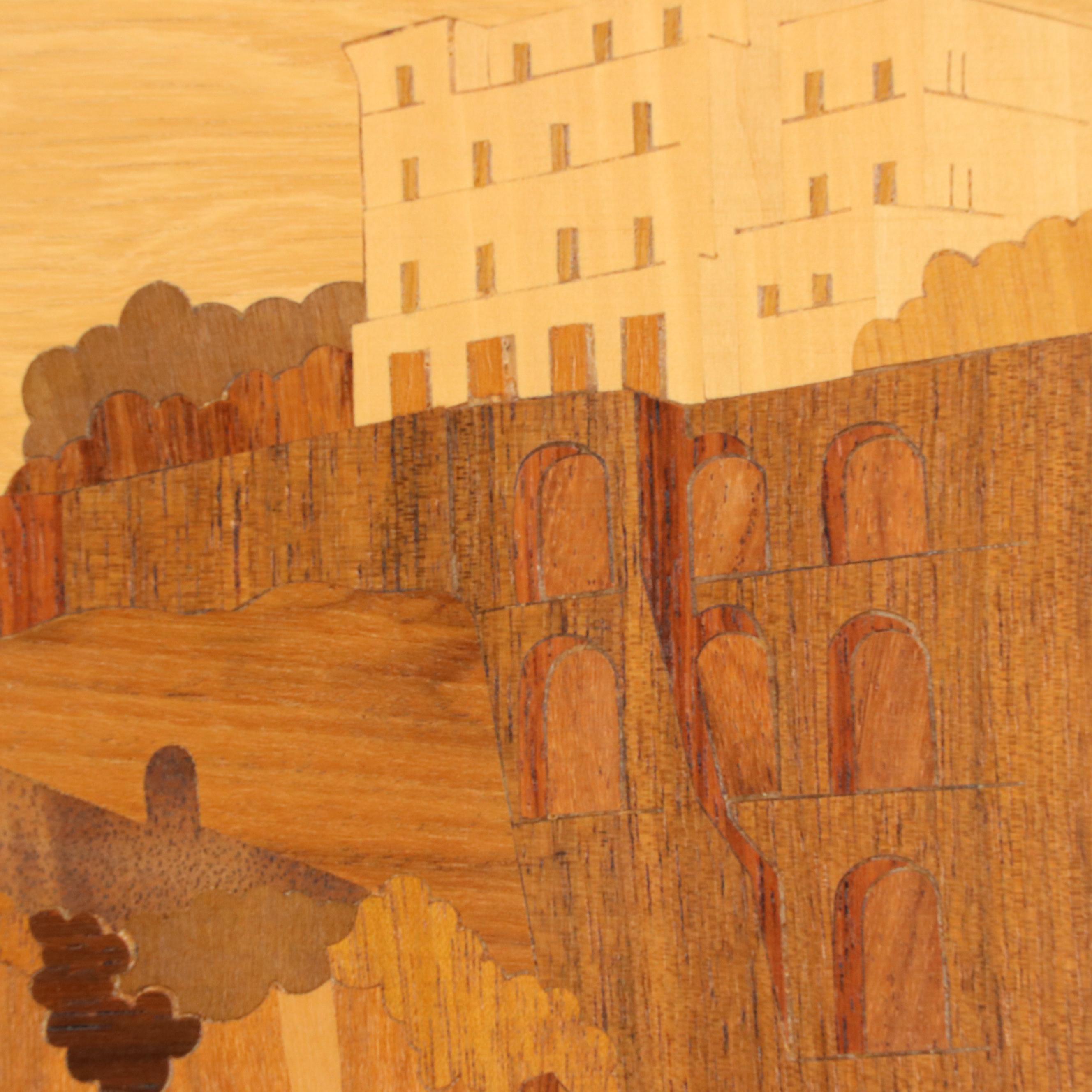 Coastal Landscape Inlay Wood Marquetry Panels