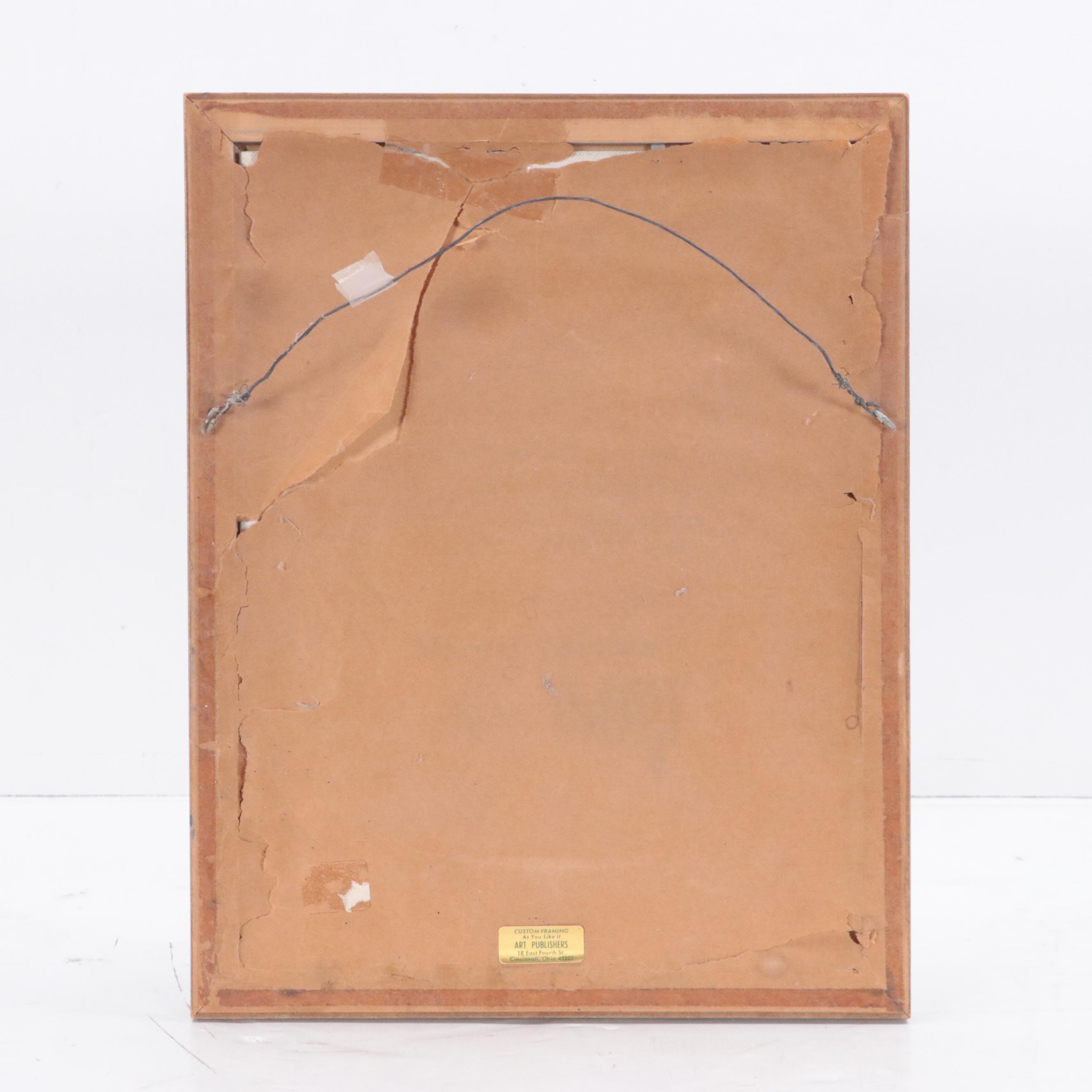 Oil Painting of Cincinnati Skyline, 1975