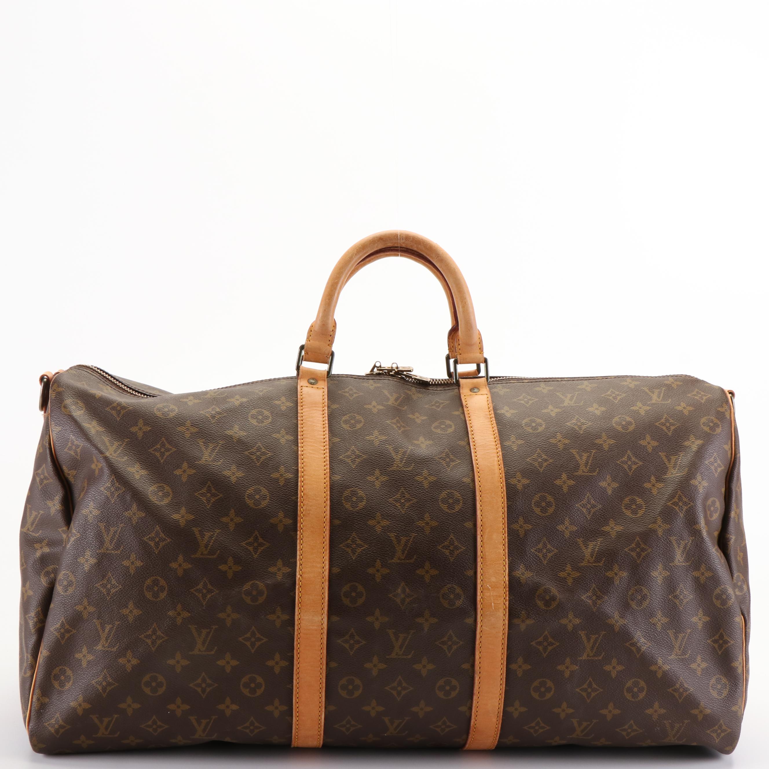 Louis Vuitton Keepall 60 Weekender Bag in Brown Monogram Canvas