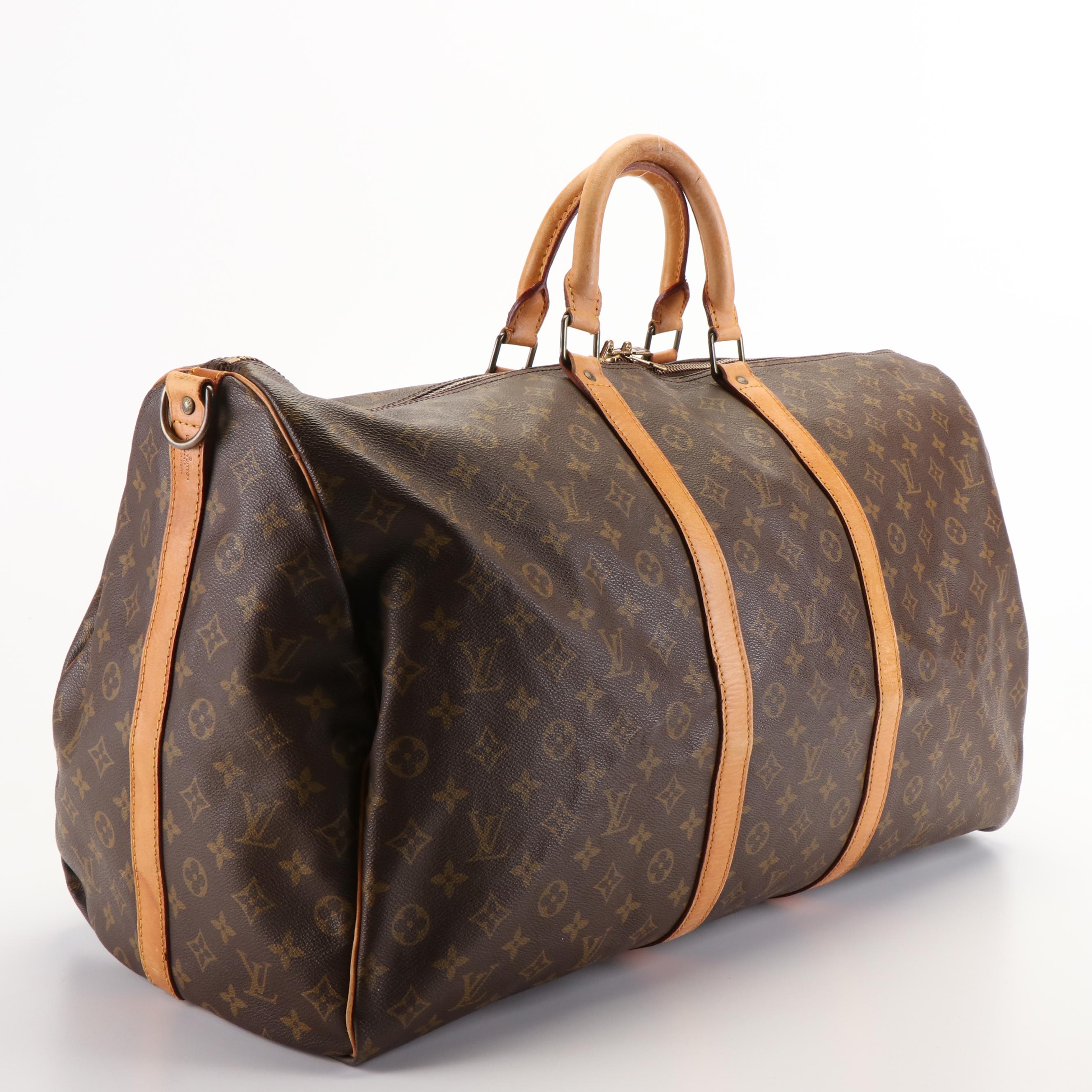 Louis Vuitton Keepall 60 Weekender Bag in Brown Monogram Canvas