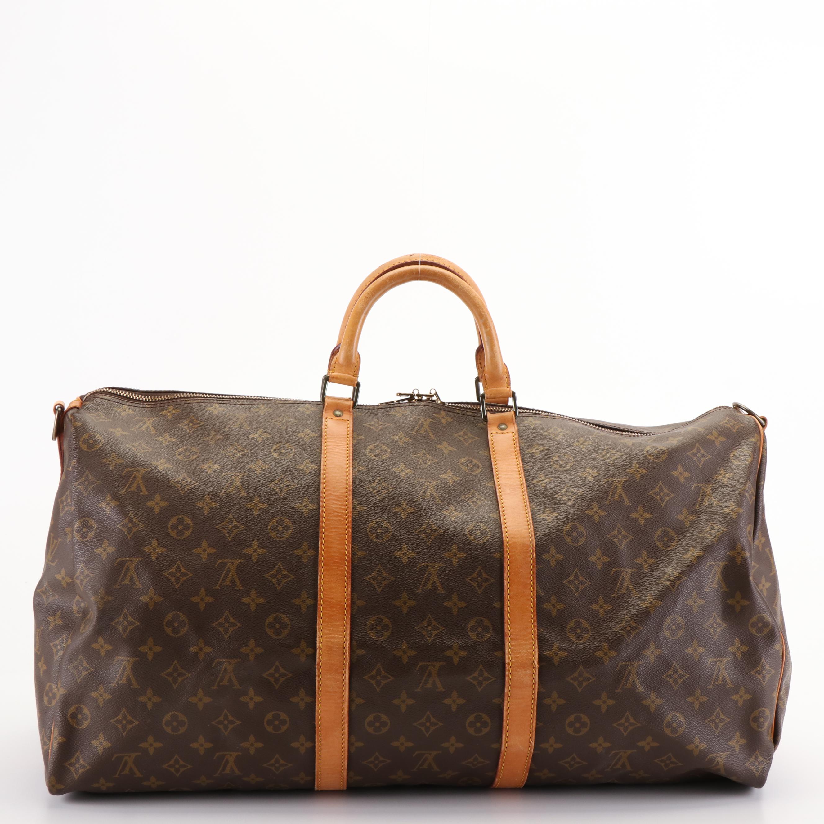 Louis Vuitton Keepall 60 Weekender Bag in Brown Monogram Canvas