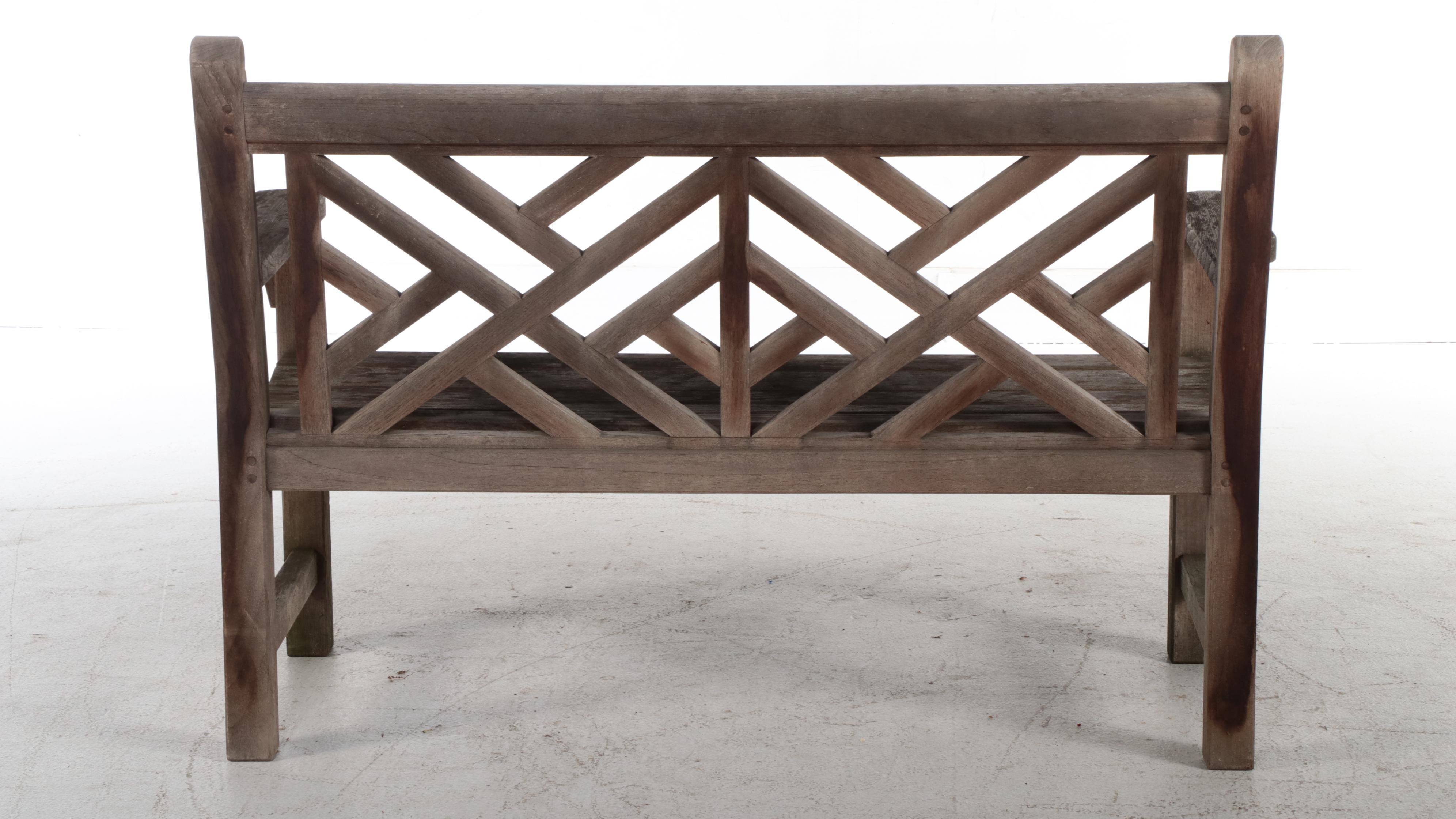 Kinsgley-Bate Teak Patio Bench with Wood Storage Chest