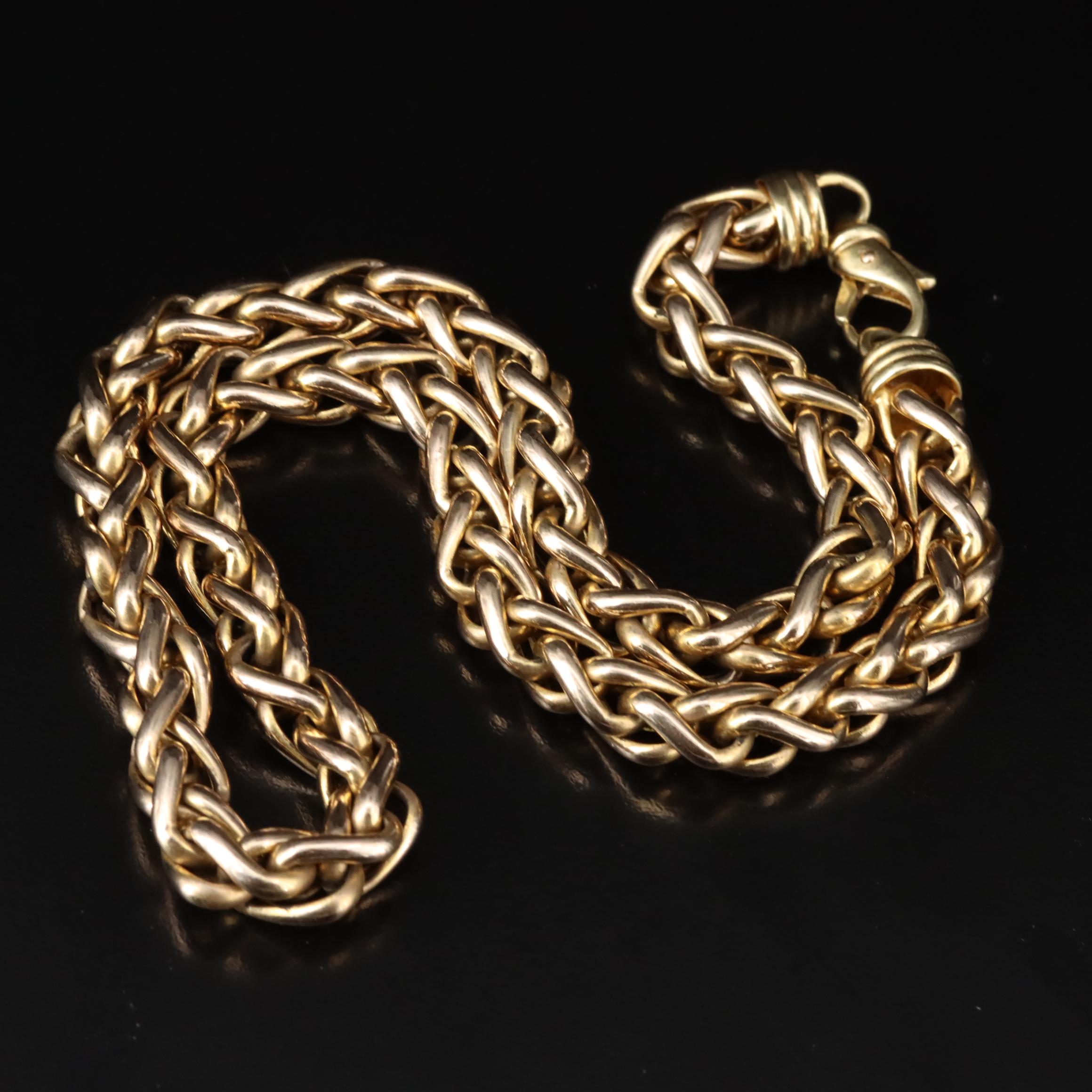 14K Wheat Chain Necklace