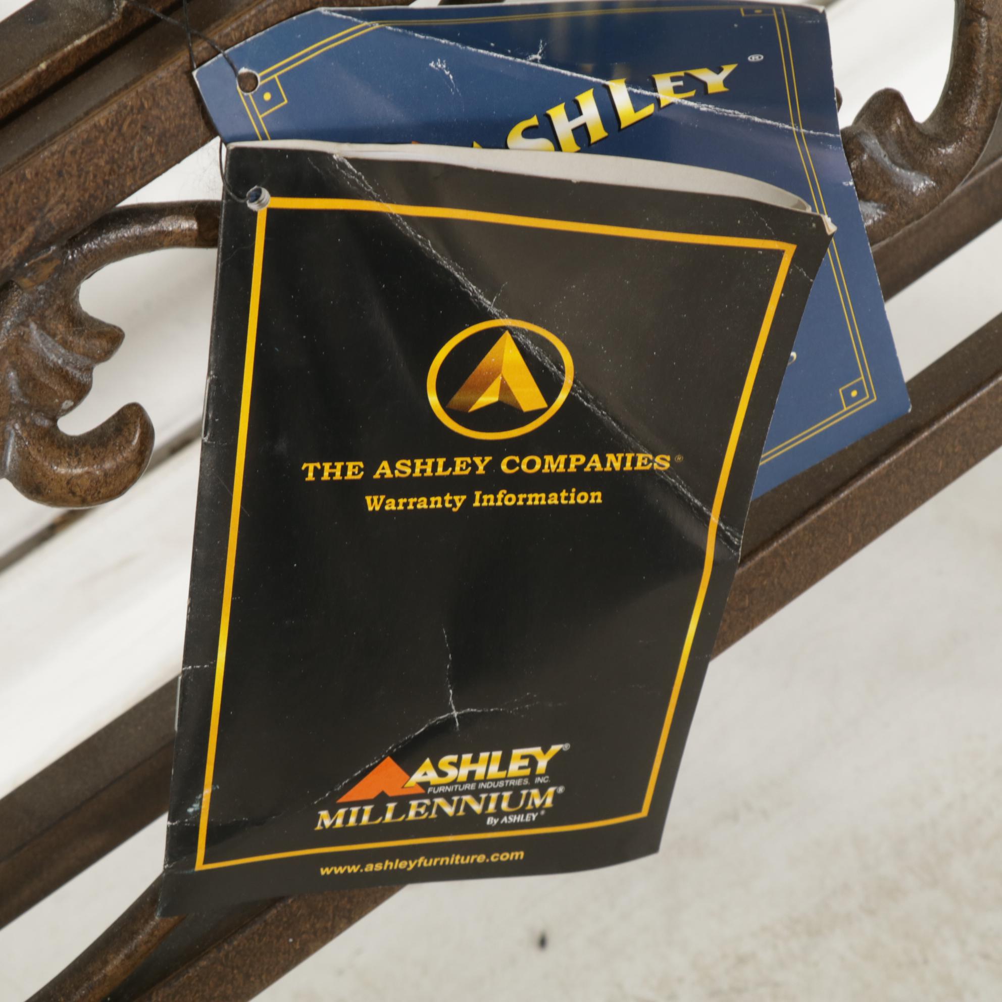 Ashley Bedroom Collections Queen Size Metal Scroll Sleigh Bed