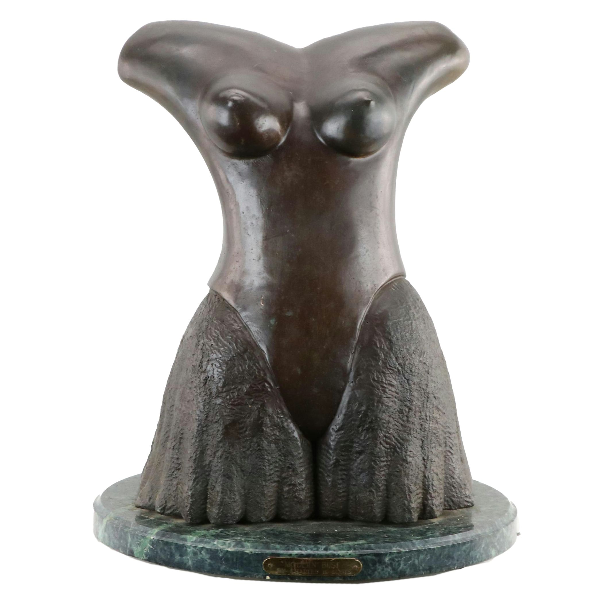 Charles B. Dosts Bronze Sculpture of Female Torso