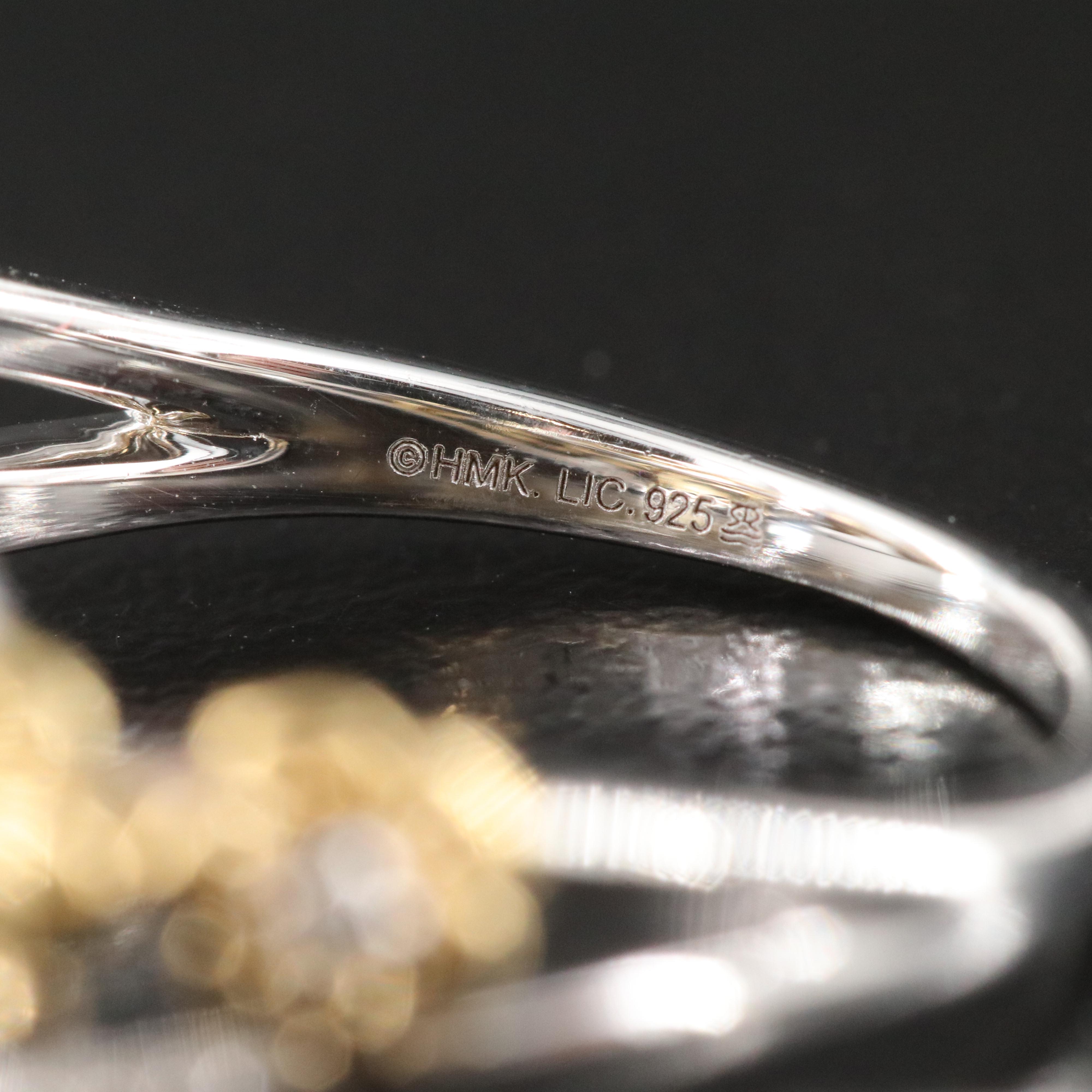 Hallmark Sterling Diamond Flower Ring