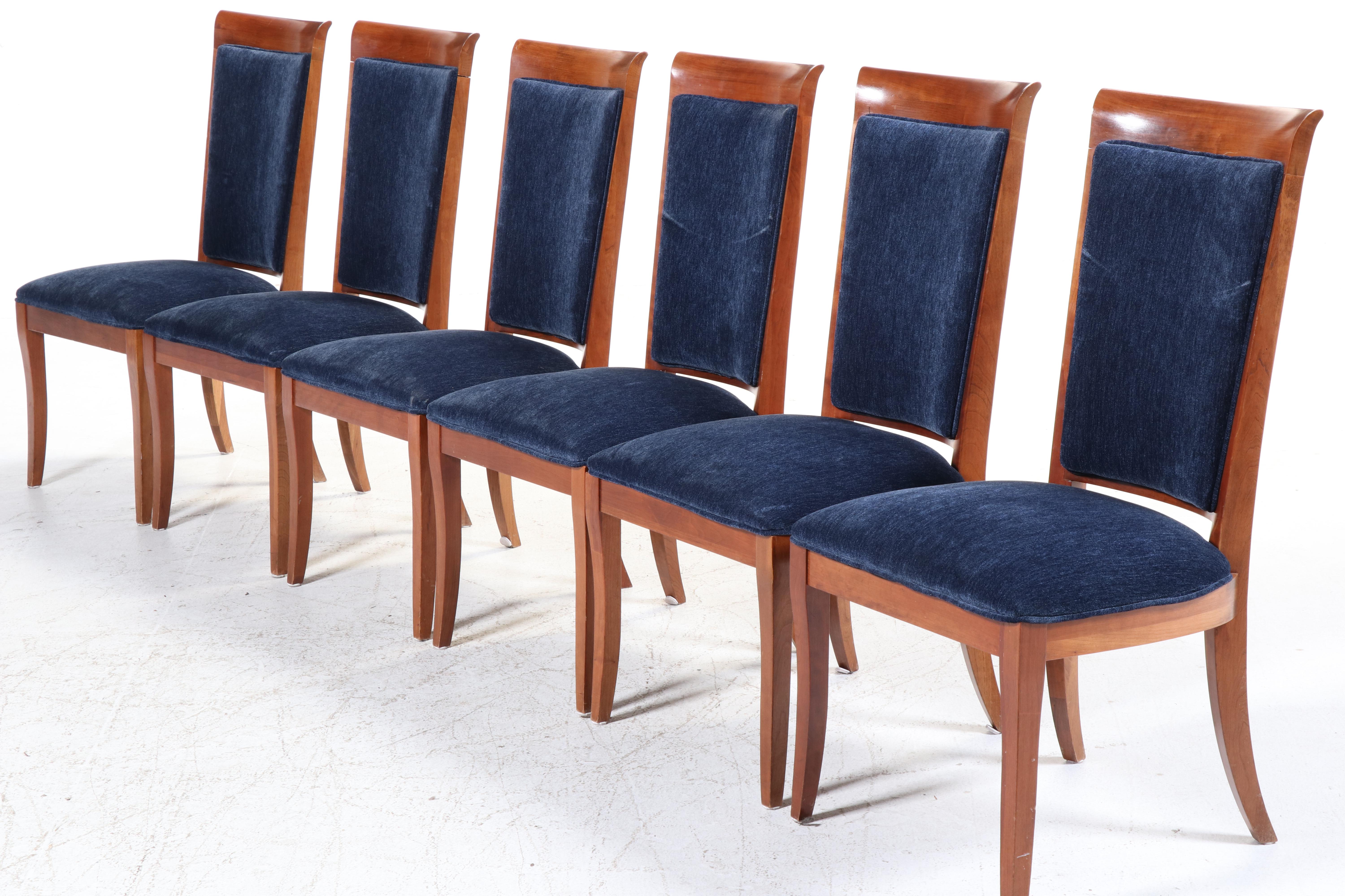 Nine-Piece Ethan Allen "Medallion" Neoclassical Style Cherrywood Dining Set