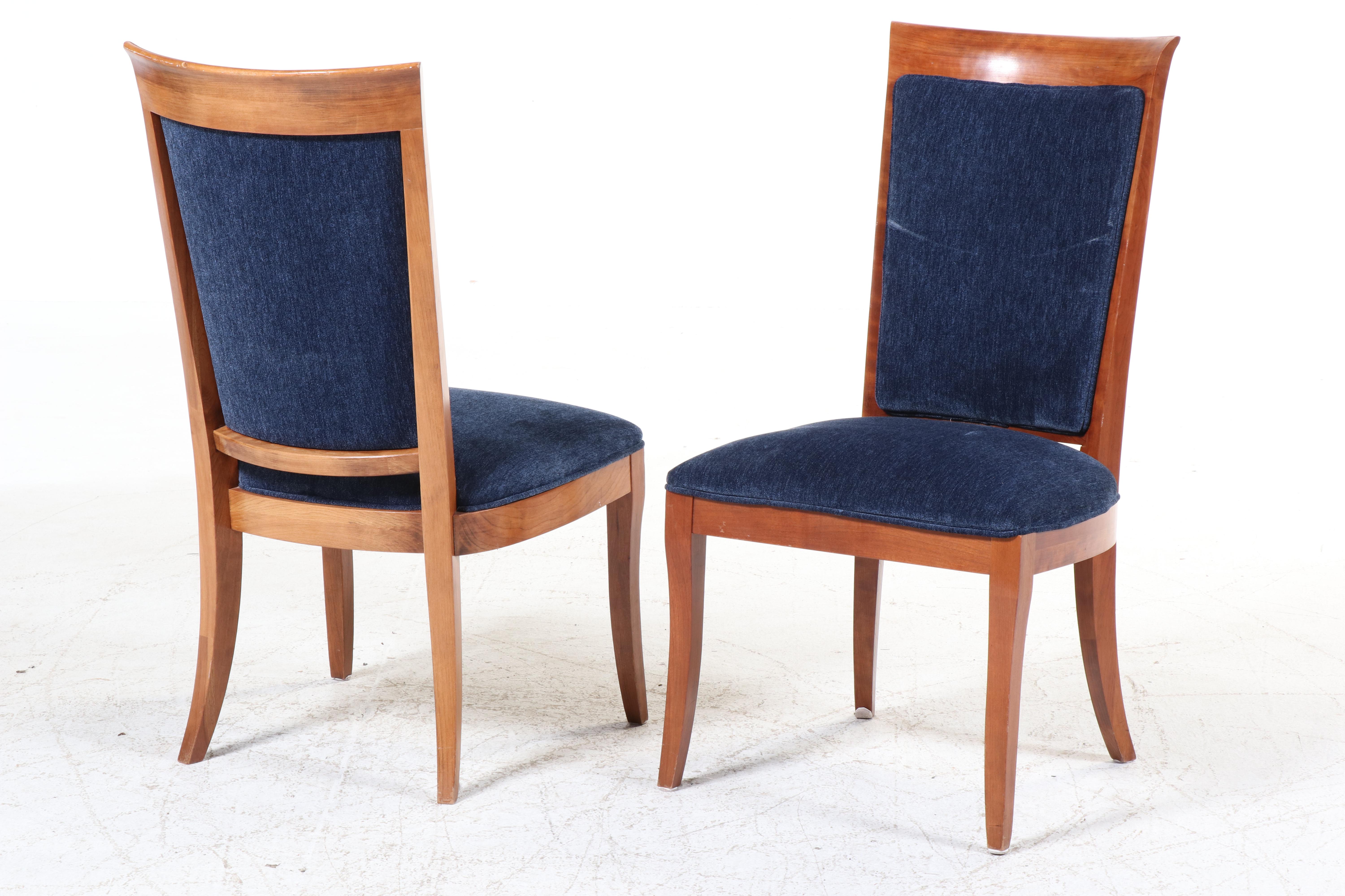 Nine-Piece Ethan Allen "Medallion" Neoclassical Style Cherrywood Dining Set