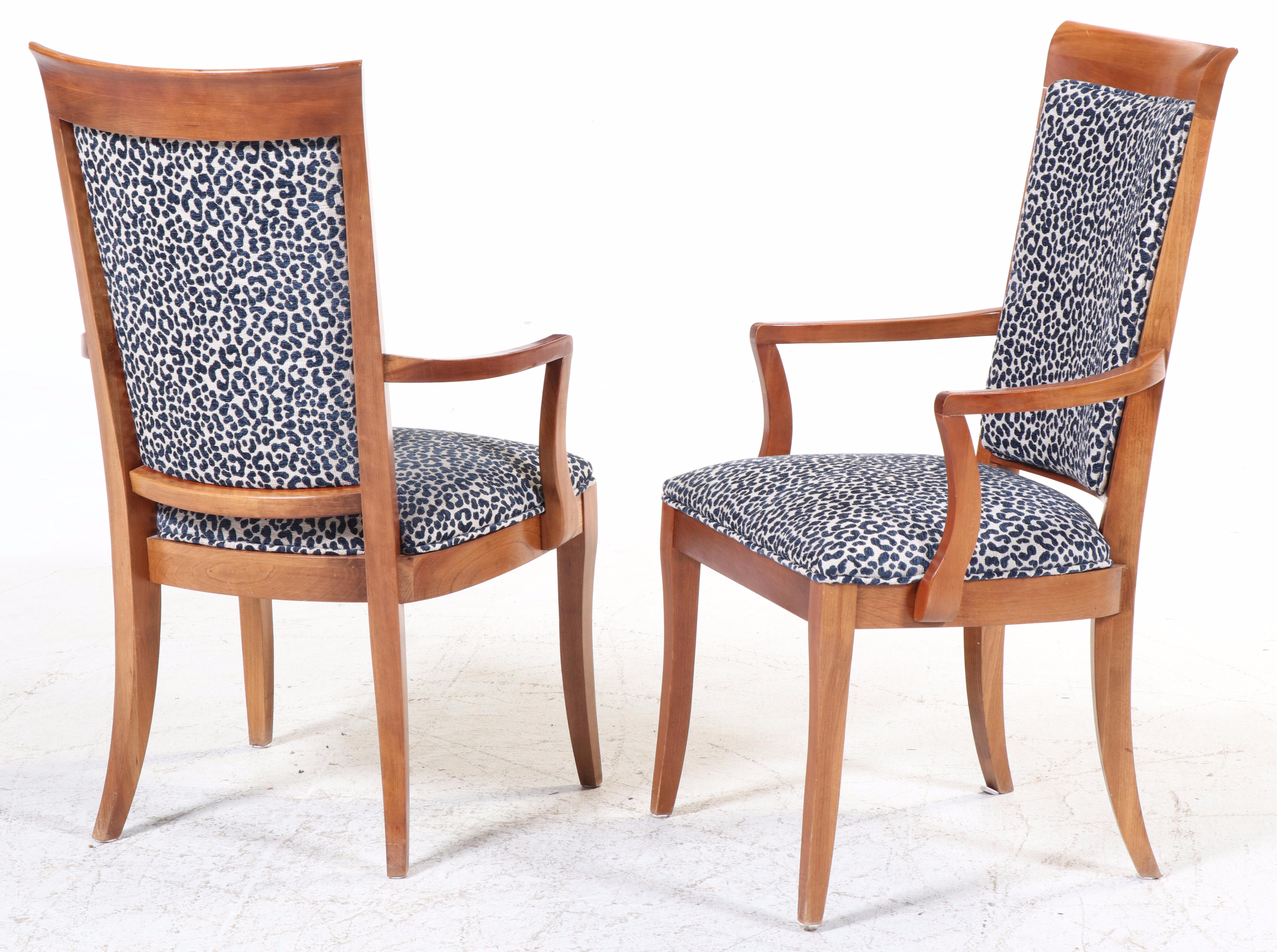 Nine-Piece Ethan Allen "Medallion" Neoclassical Style Cherrywood Dining Set