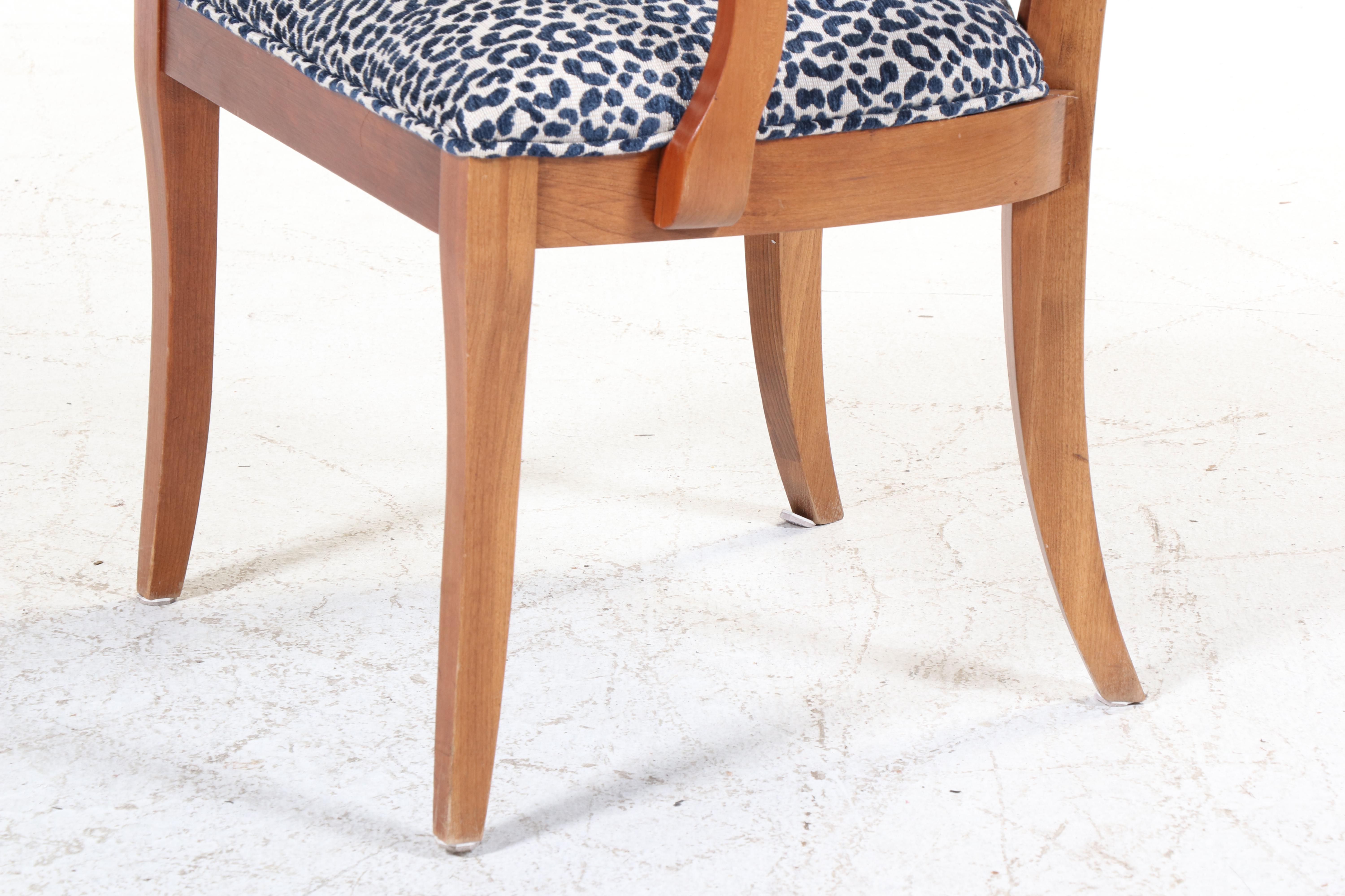 Nine-Piece Ethan Allen "Medallion" Neoclassical Style Cherrywood Dining Set