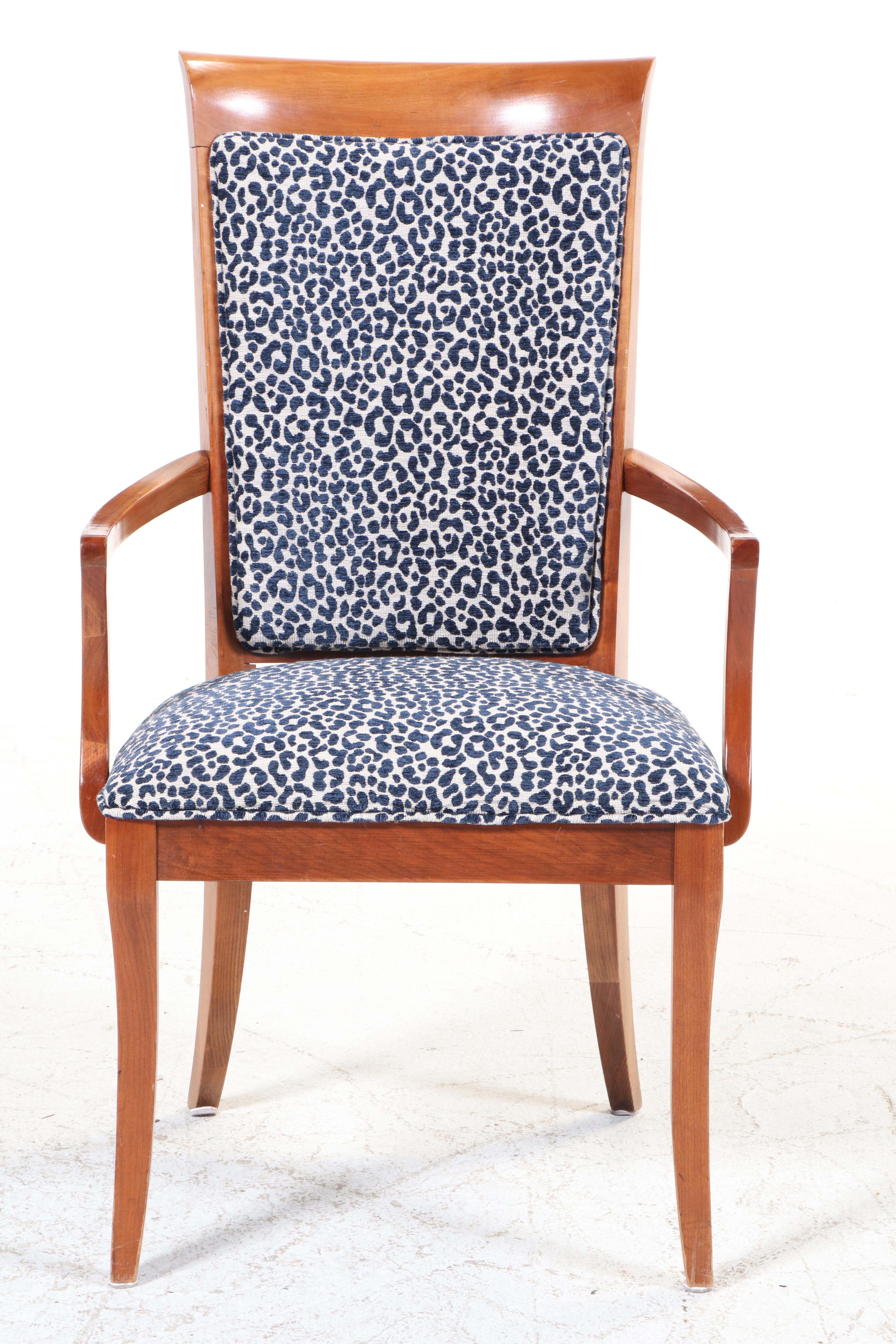 Nine-Piece Ethan Allen "Medallion" Neoclassical Style Cherrywood Dining Set