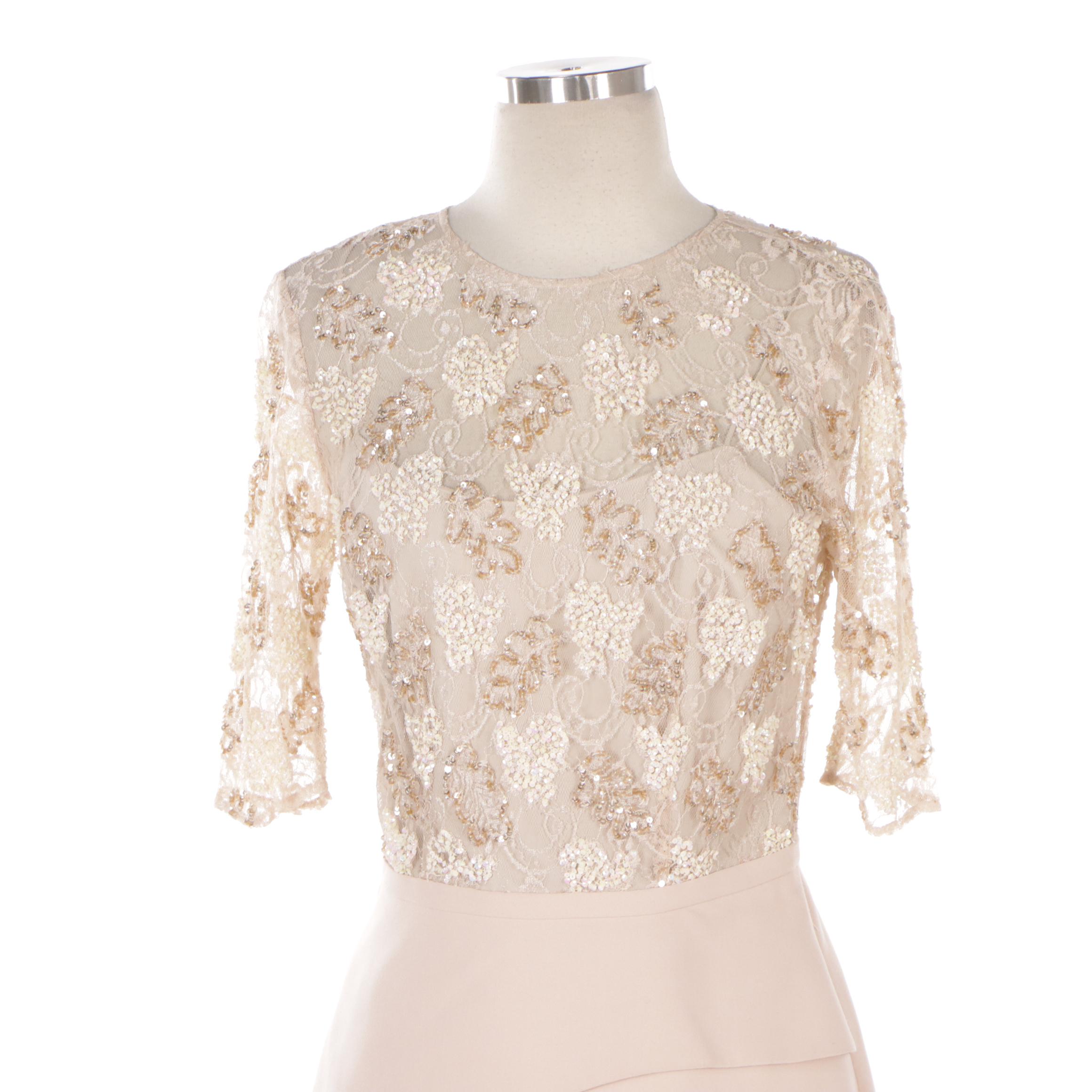 Teri John by Rickie Freeman Beaded Cocktail Dress & Victoria Royal Evening Dress