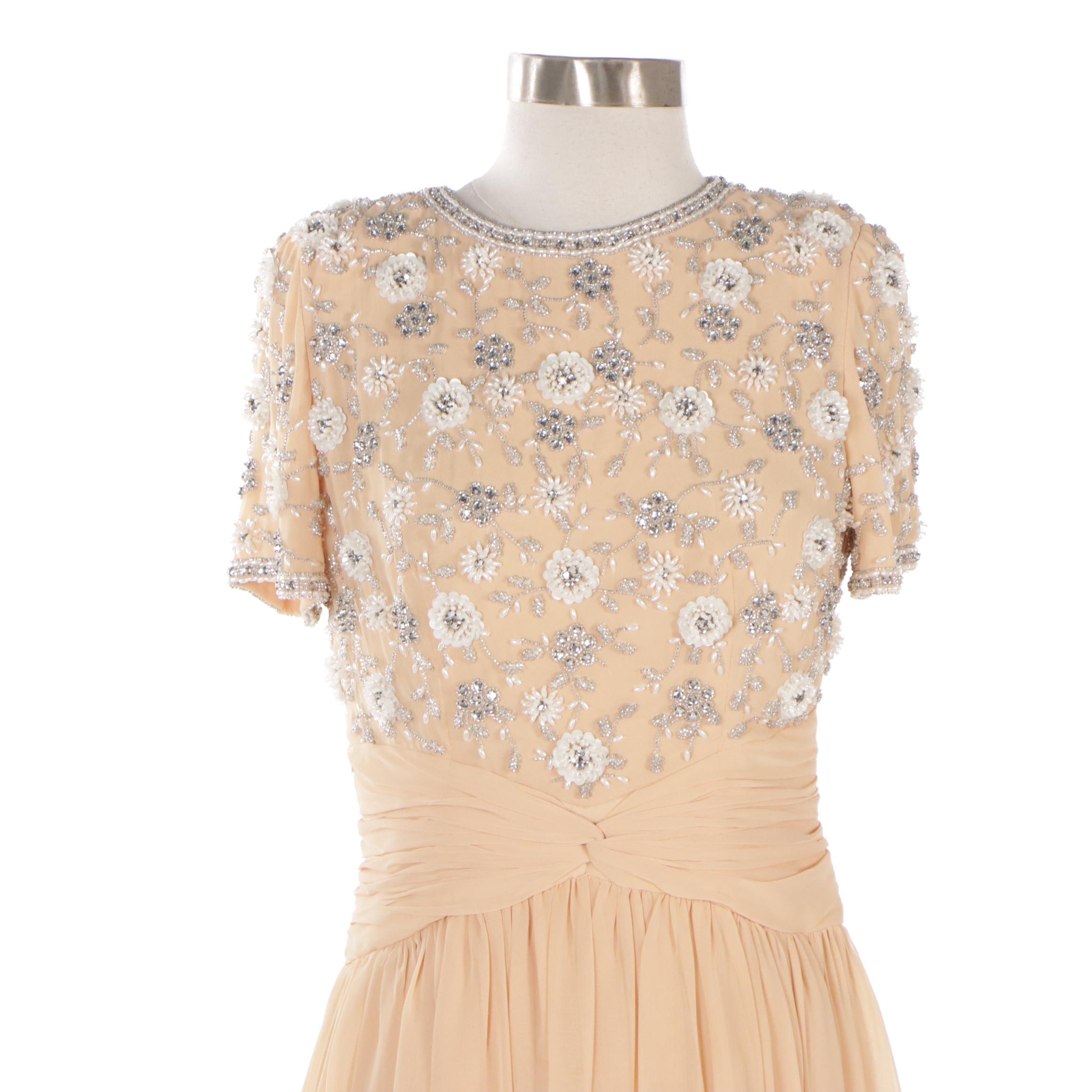 Teri John by Rickie Freeman Beaded Cocktail Dress & Victoria Royal Evening Dress