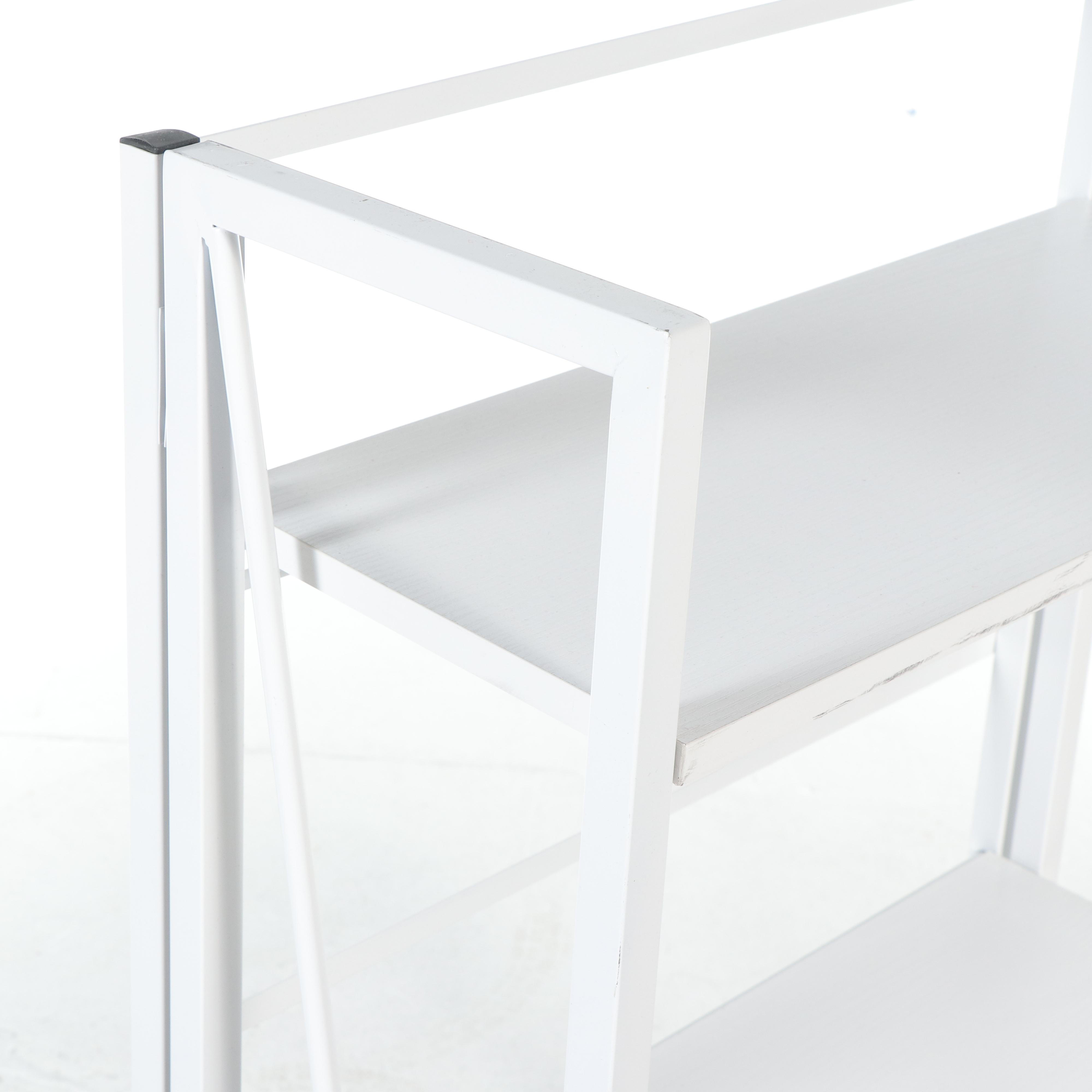 White Metal Shelving Unit by At Home, Contemporary