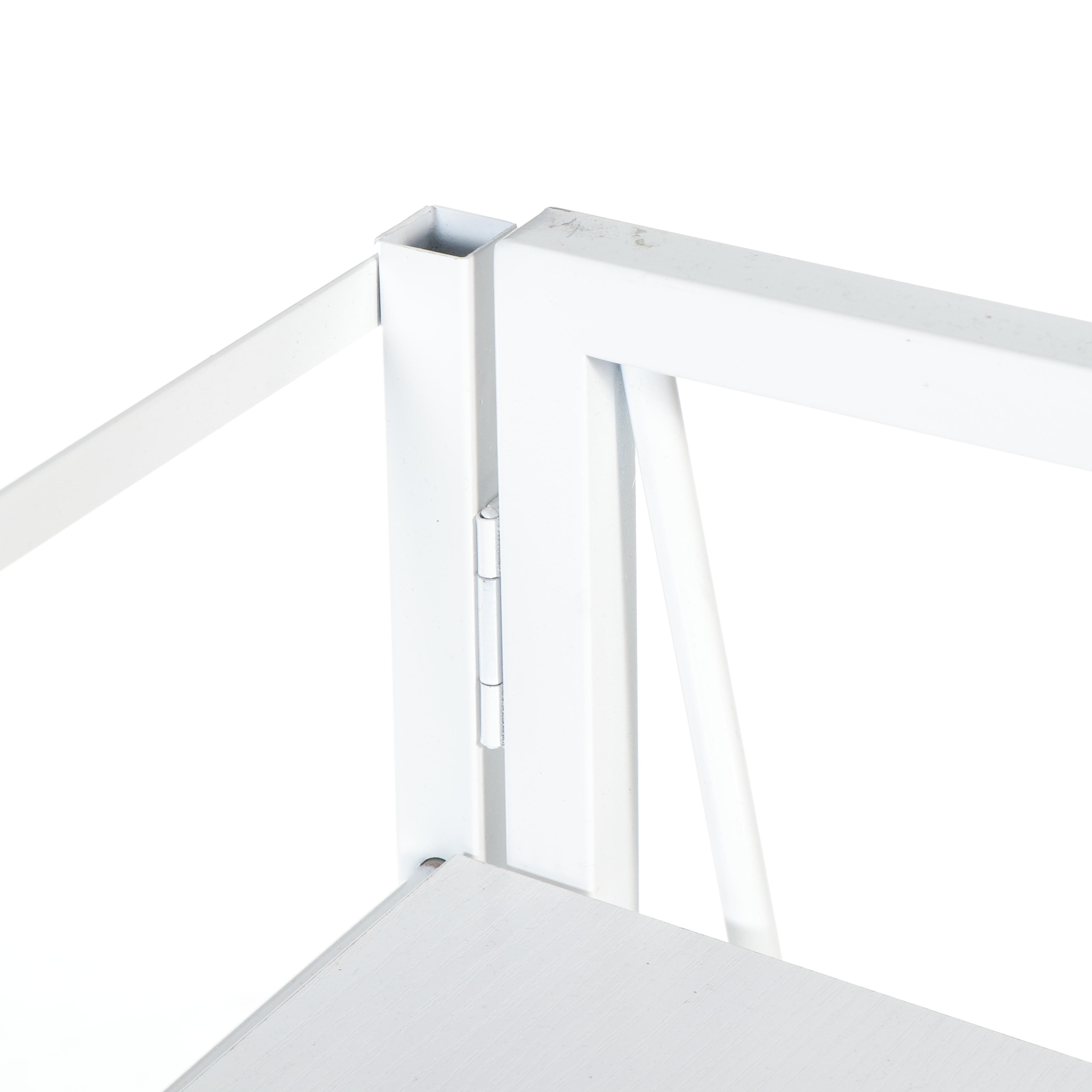 White Metal Shelving Unit by At Home, Contemporary