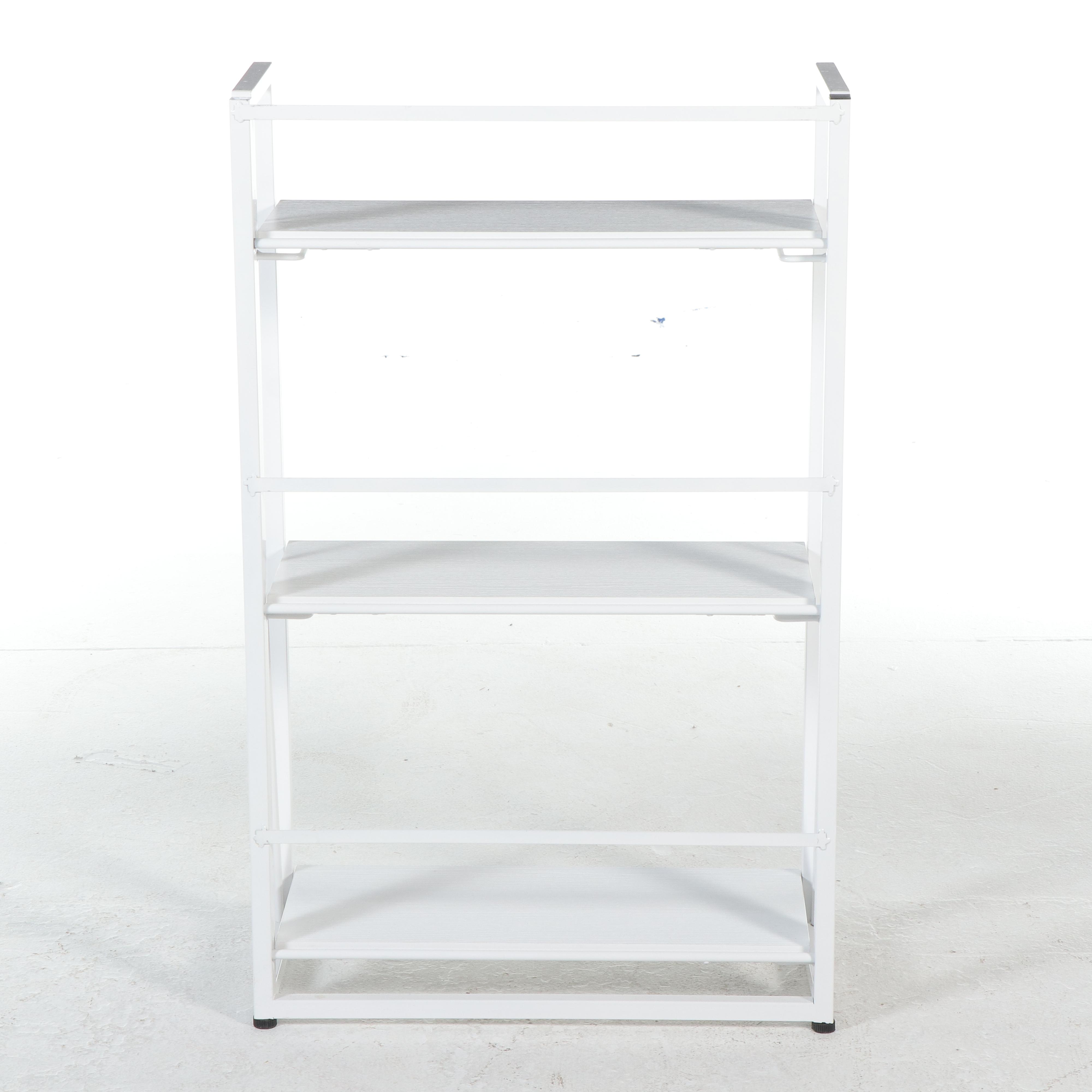 White Metal Shelving Unit by At Home, Contemporary