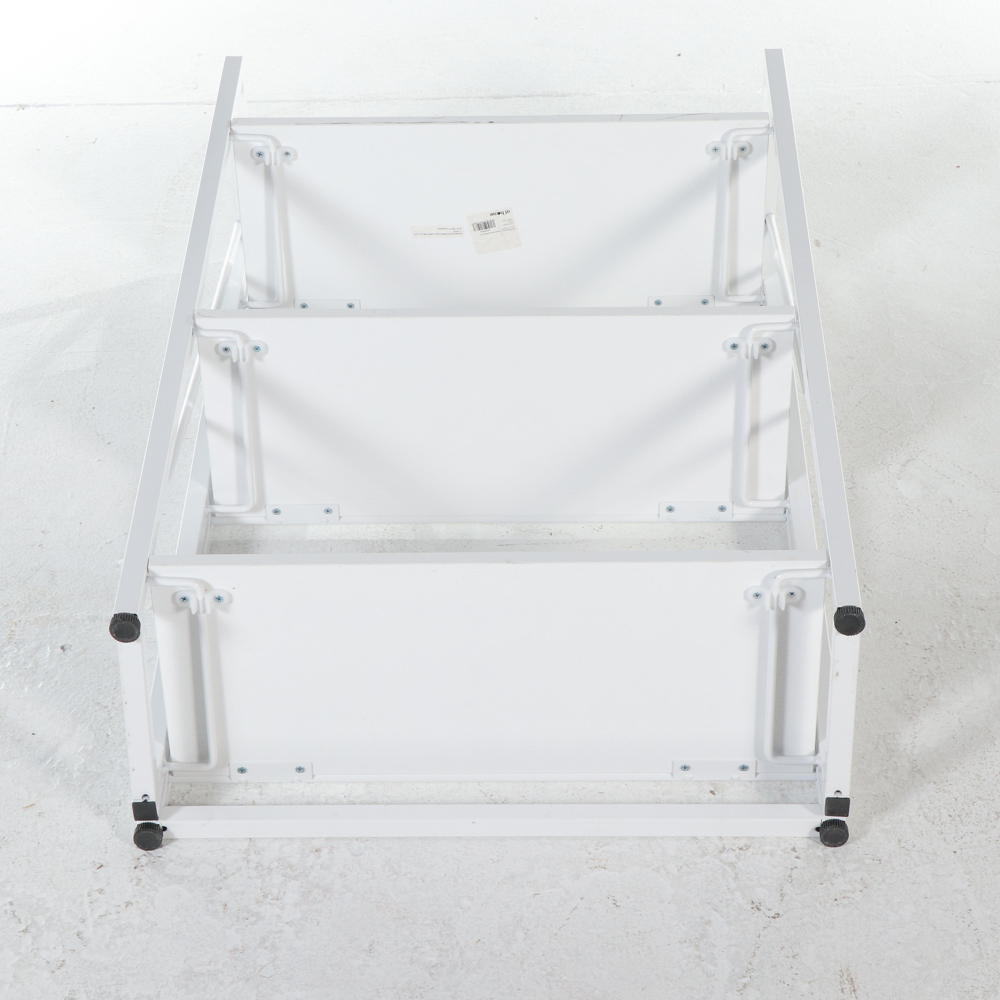 White Metal Shelving Unit by At Home, Contemporary