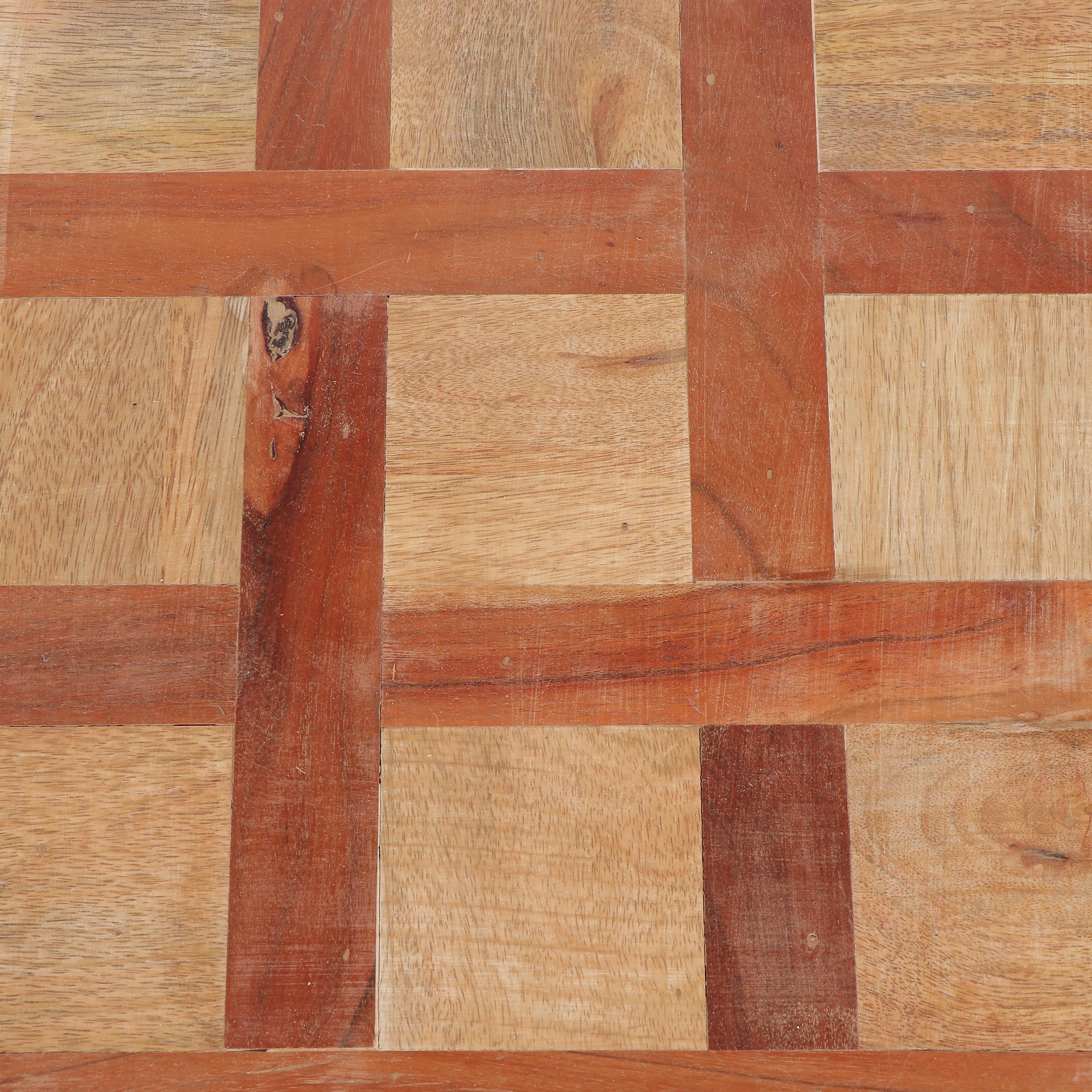 Pair of Modern Teak and Chromed Metal End Tables