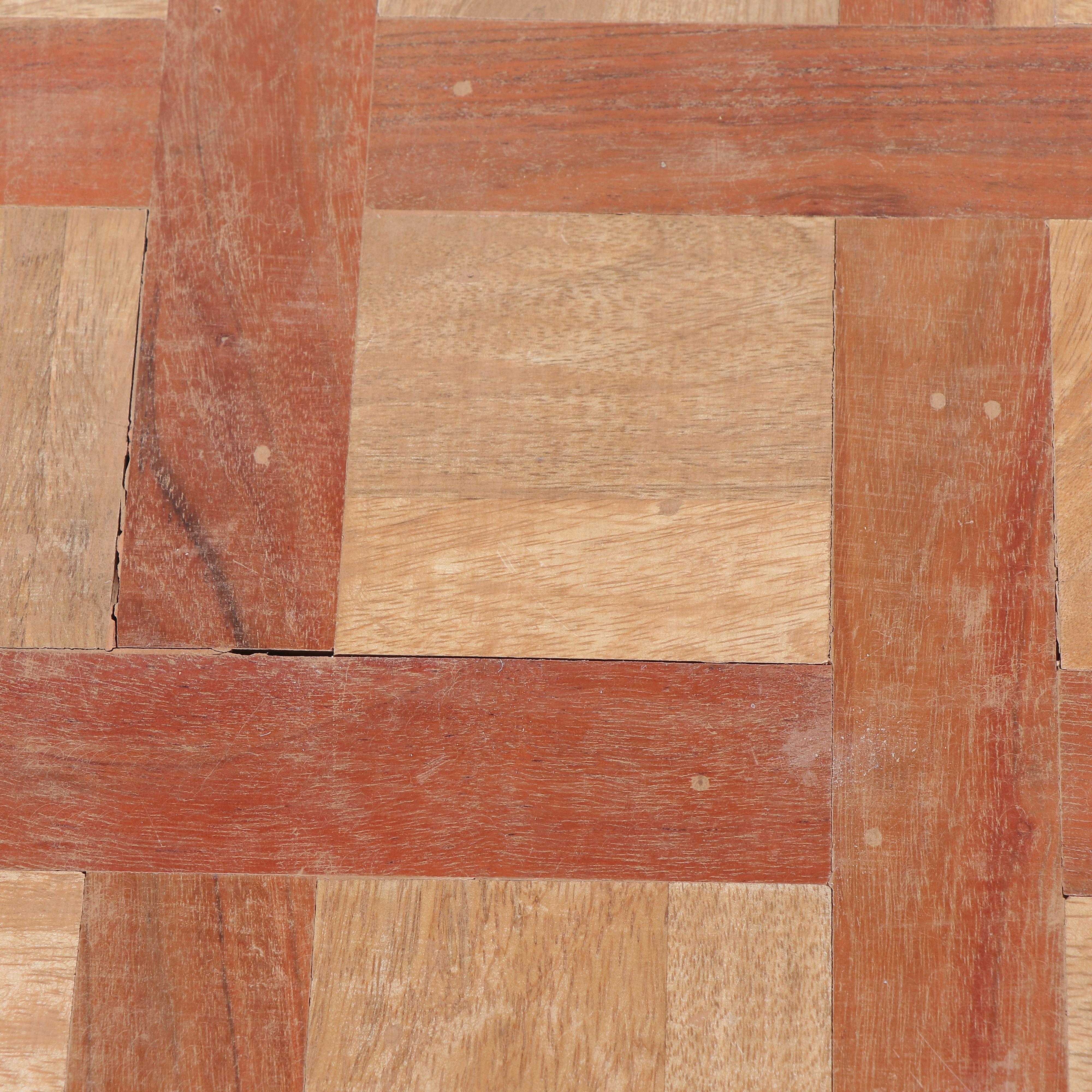 Pair of Modern Teak and Chromed Metal End Tables