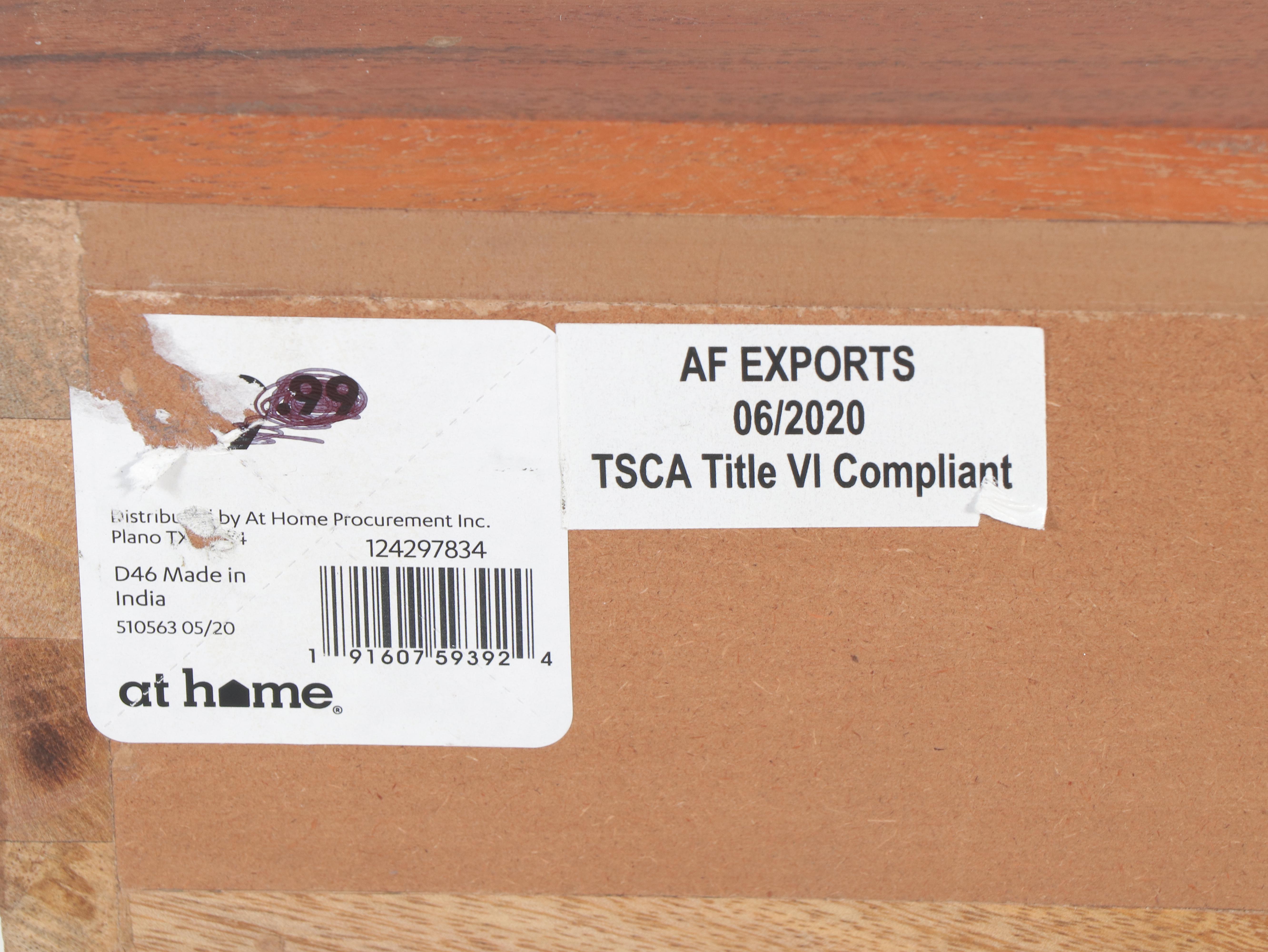 Pair of Modern Teak and Chromed Metal End Tables