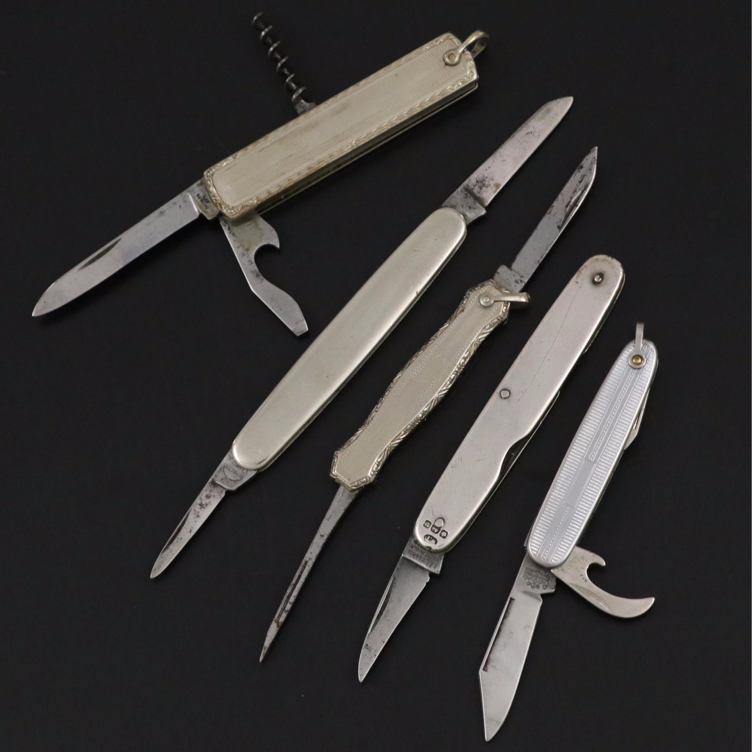 English William Turner & Co. Sterling Pocketknife with Other Pocketknives
