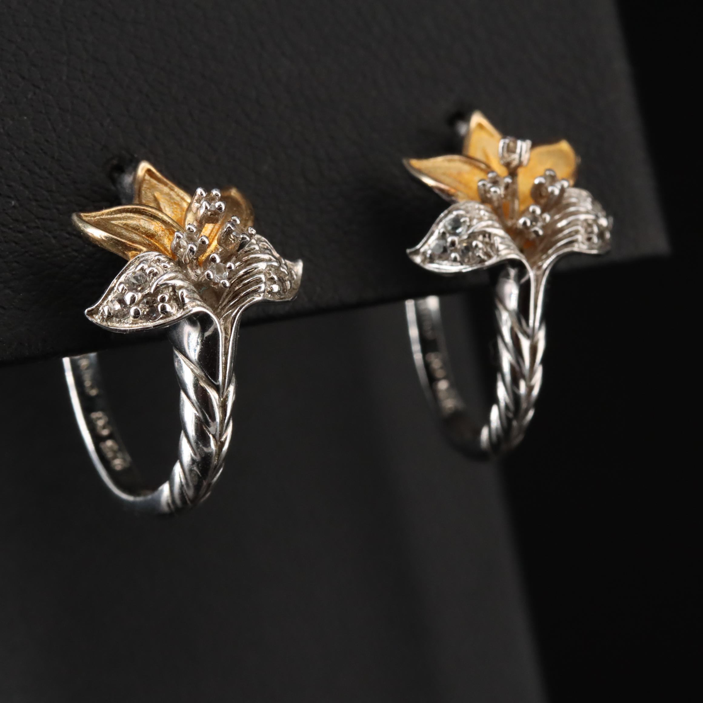 Sterling Rings and Earrings Including CZ, Ruby and Diamond