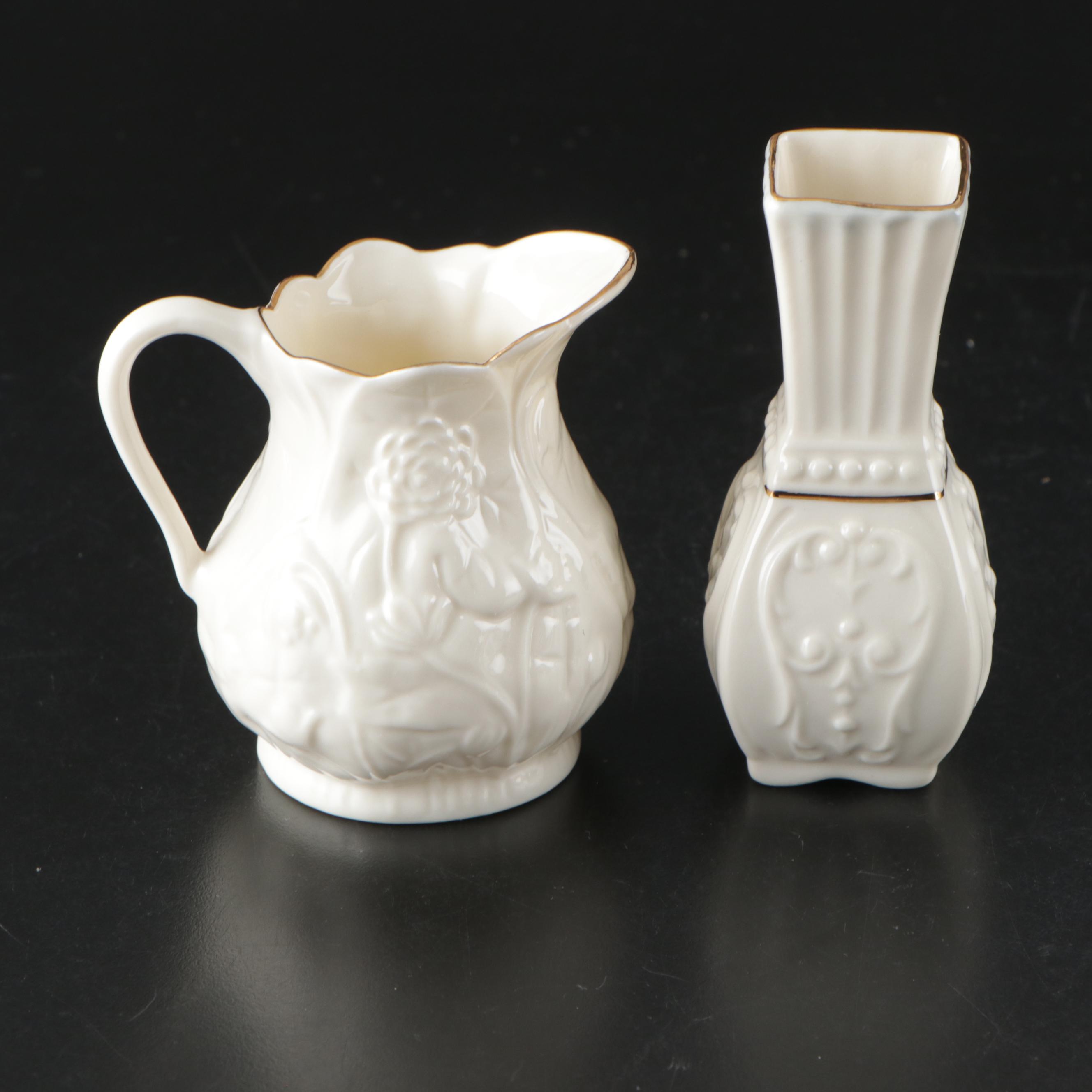 Belleek Porcelain with Furnivals "Old Chelsea" and Other Table Accessories