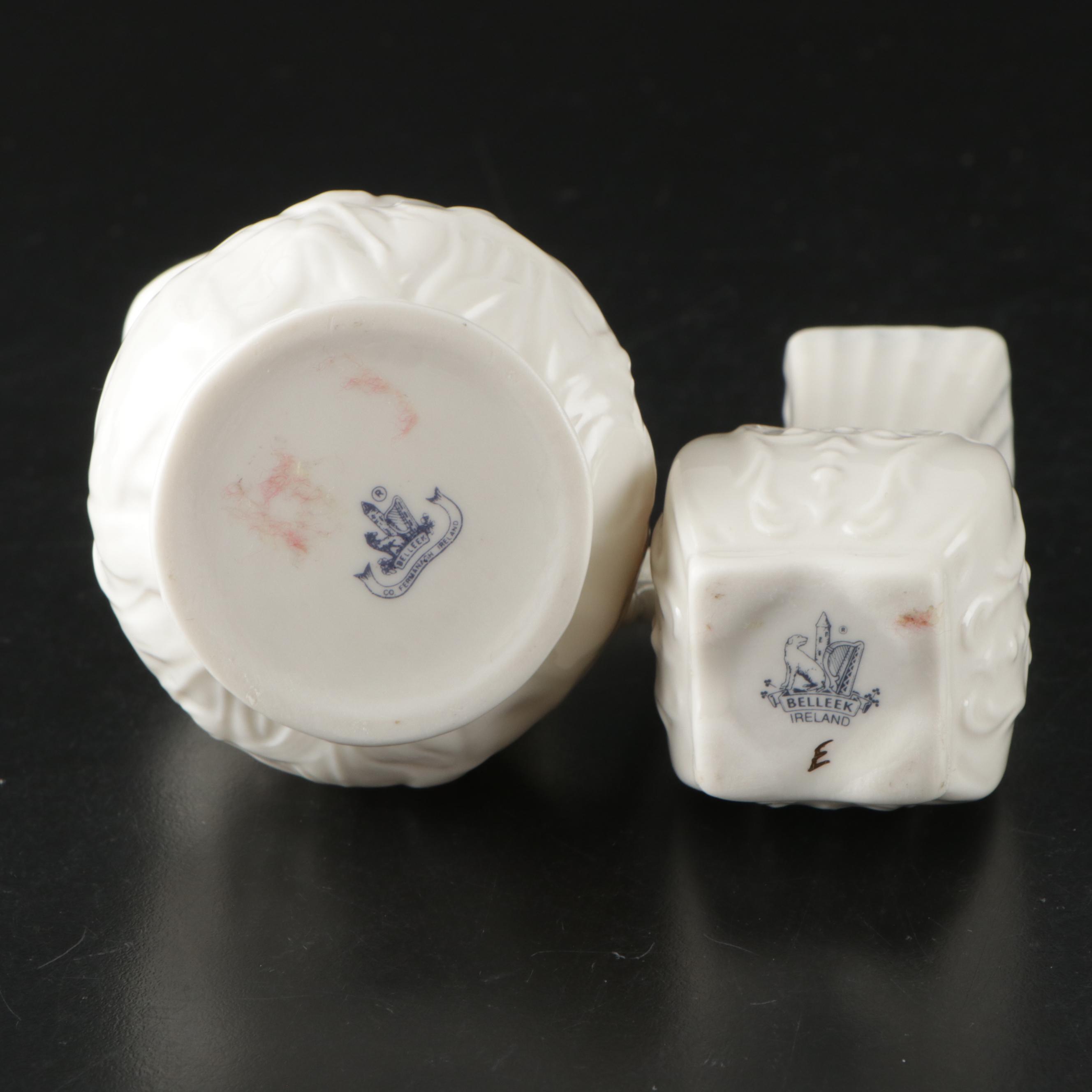 Belleek Porcelain with Furnivals "Old Chelsea" and Other Table Accessories